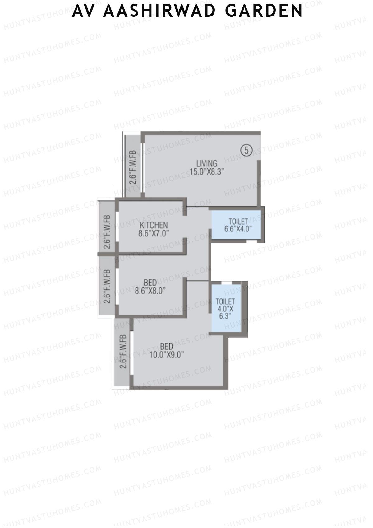 AV Aashirwad Garden Wing B Unit 5 Floor Plan