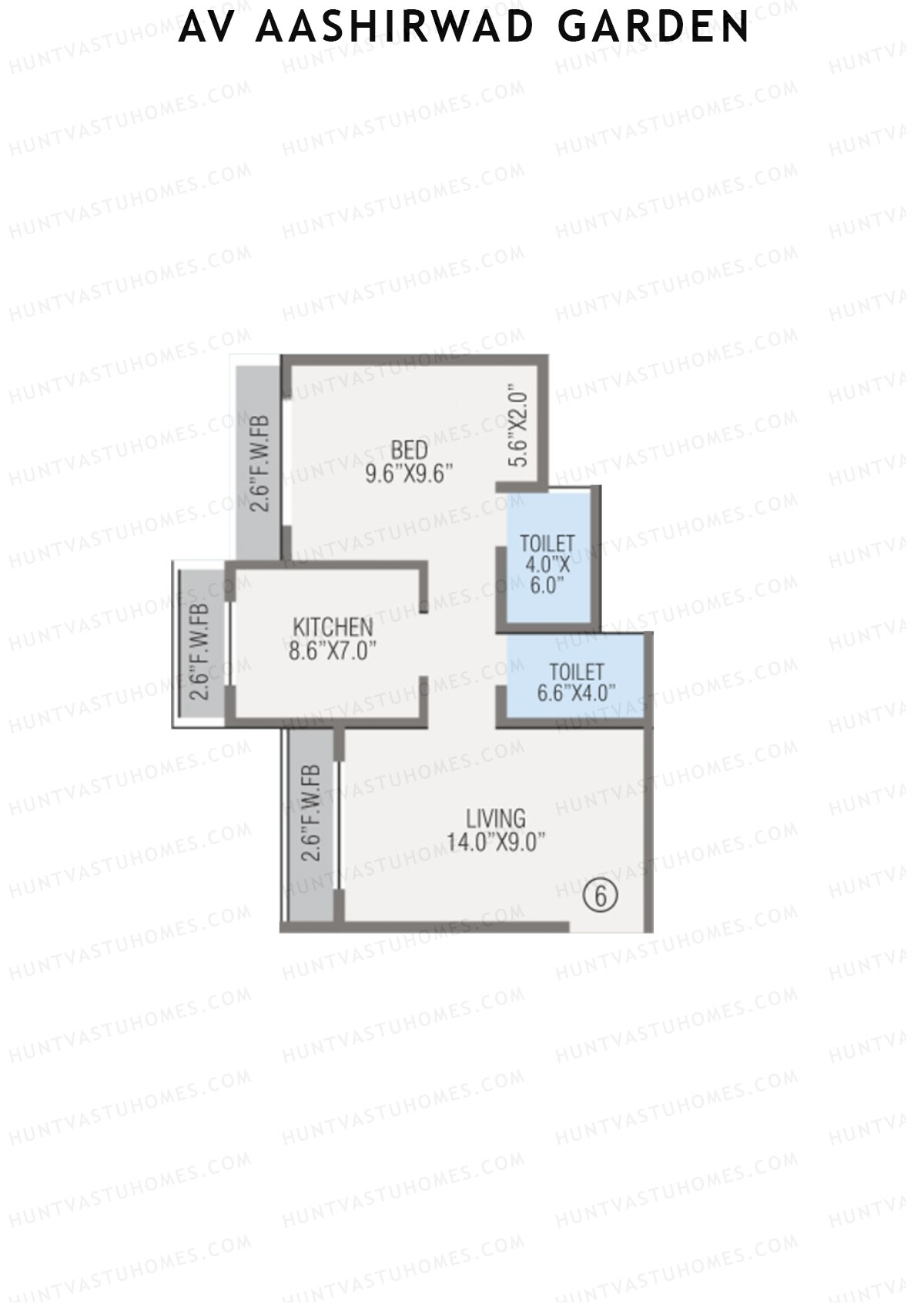 AV Aashirwad Garden Wing B Unit 6 Floor Plan