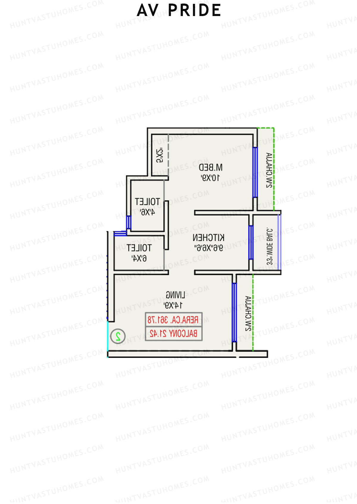 AV Pride Wing A Unit 3 Floor Plan