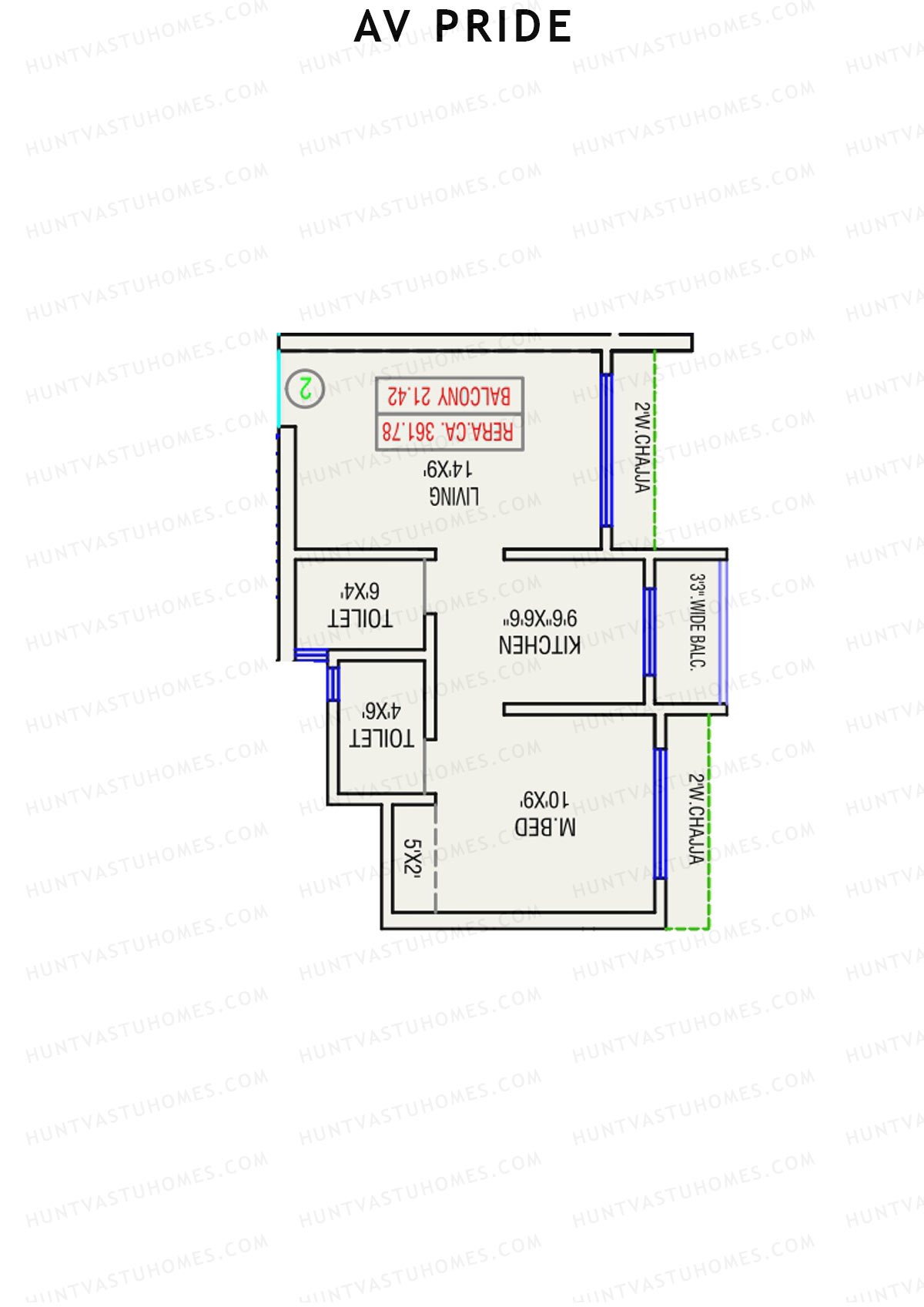 AV Pride Wing B Unit 5 Floor Plan