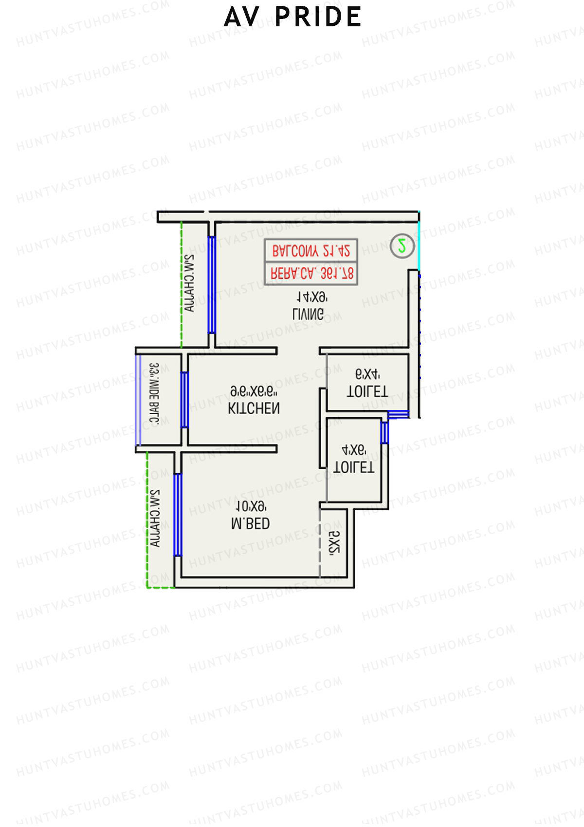 AV Pride Wing B Unit 6 Floor Plan