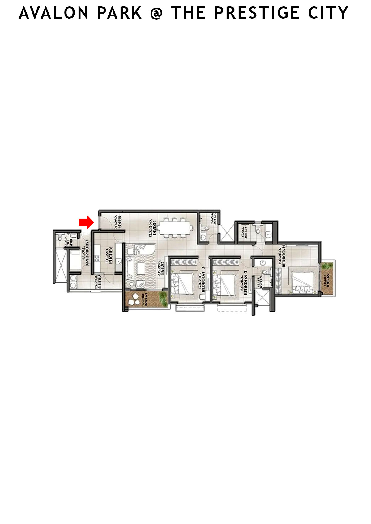 Avalon Park At The Prestige City Tower 3 Unit 4 Floor Plan