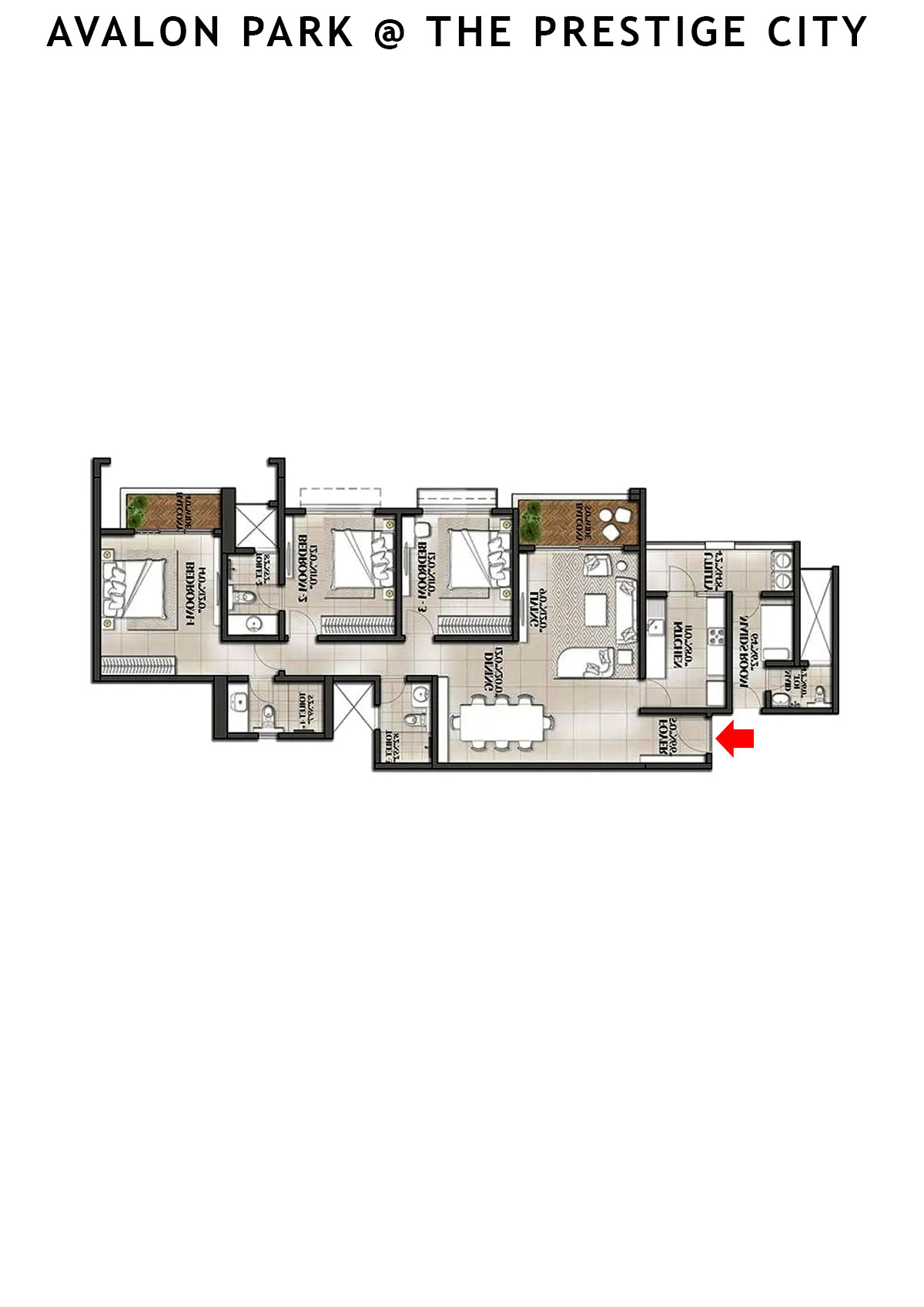 Avalon Park At The Prestige City Tower 5 Unit 4 Floor Plan