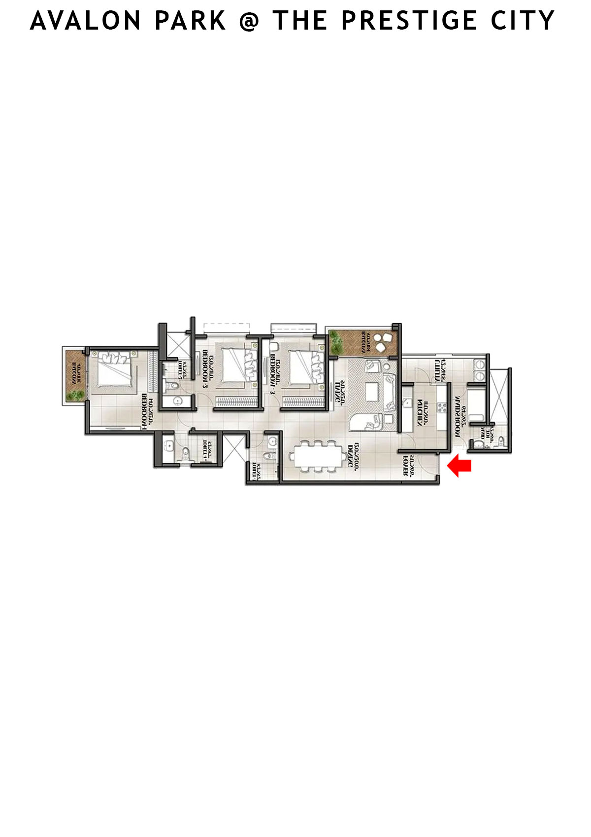 Avalon Park At The Prestige City Tower 7 Unit 4 Floor Plan