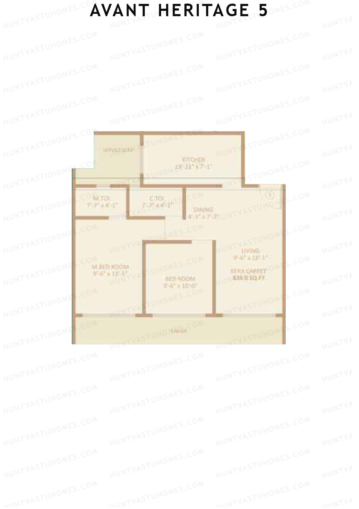 Avant Heritage 5 Wing B Unit 3 Floor Plan