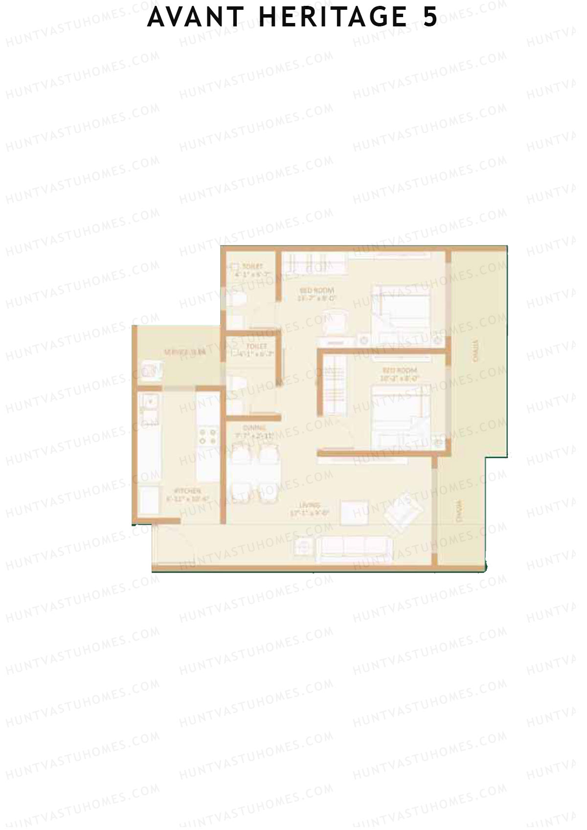 Avant Heritage 5 Wing D Unit 4 Floor Plan