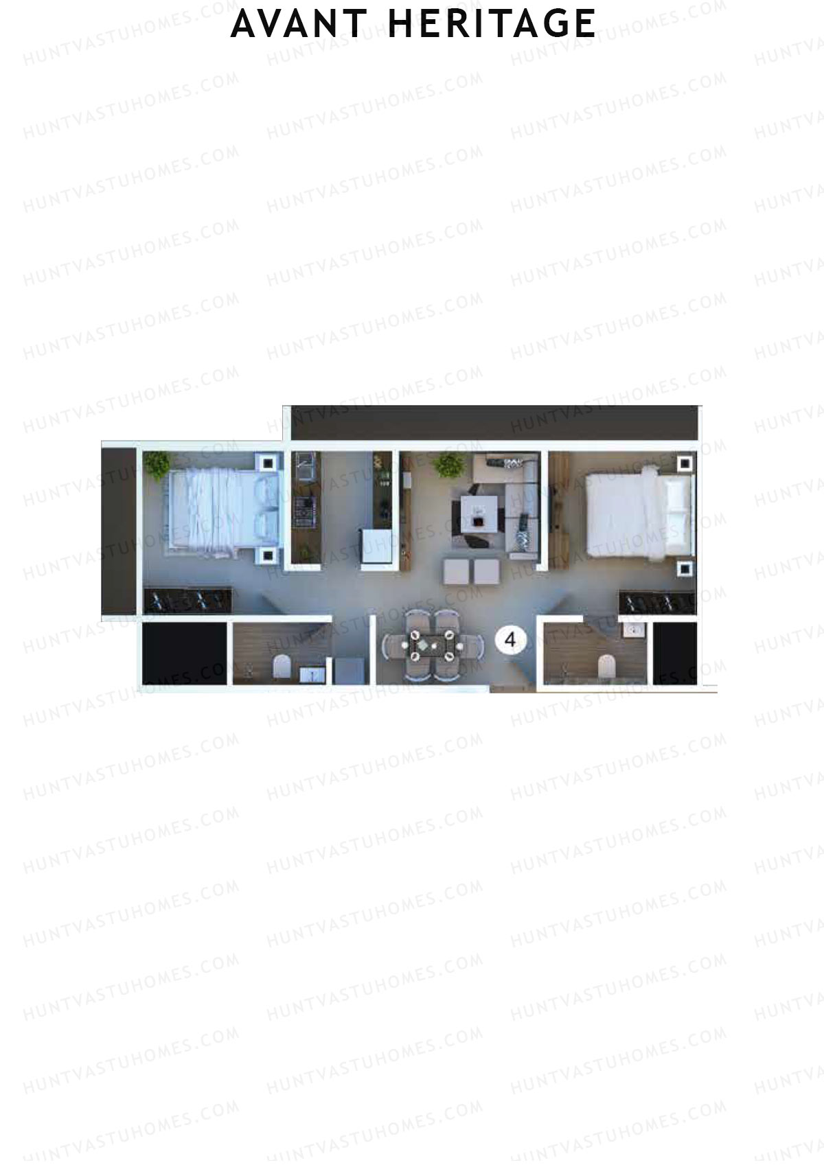 Avant Heritage Tower A Unit 4 Floor Plan