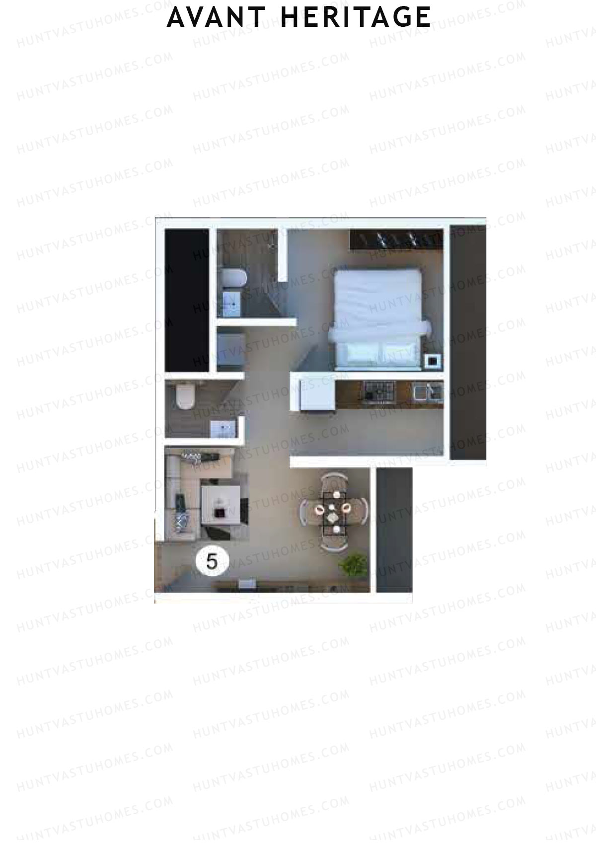 Avant Heritage Tower A Unit 5 Floor Plan