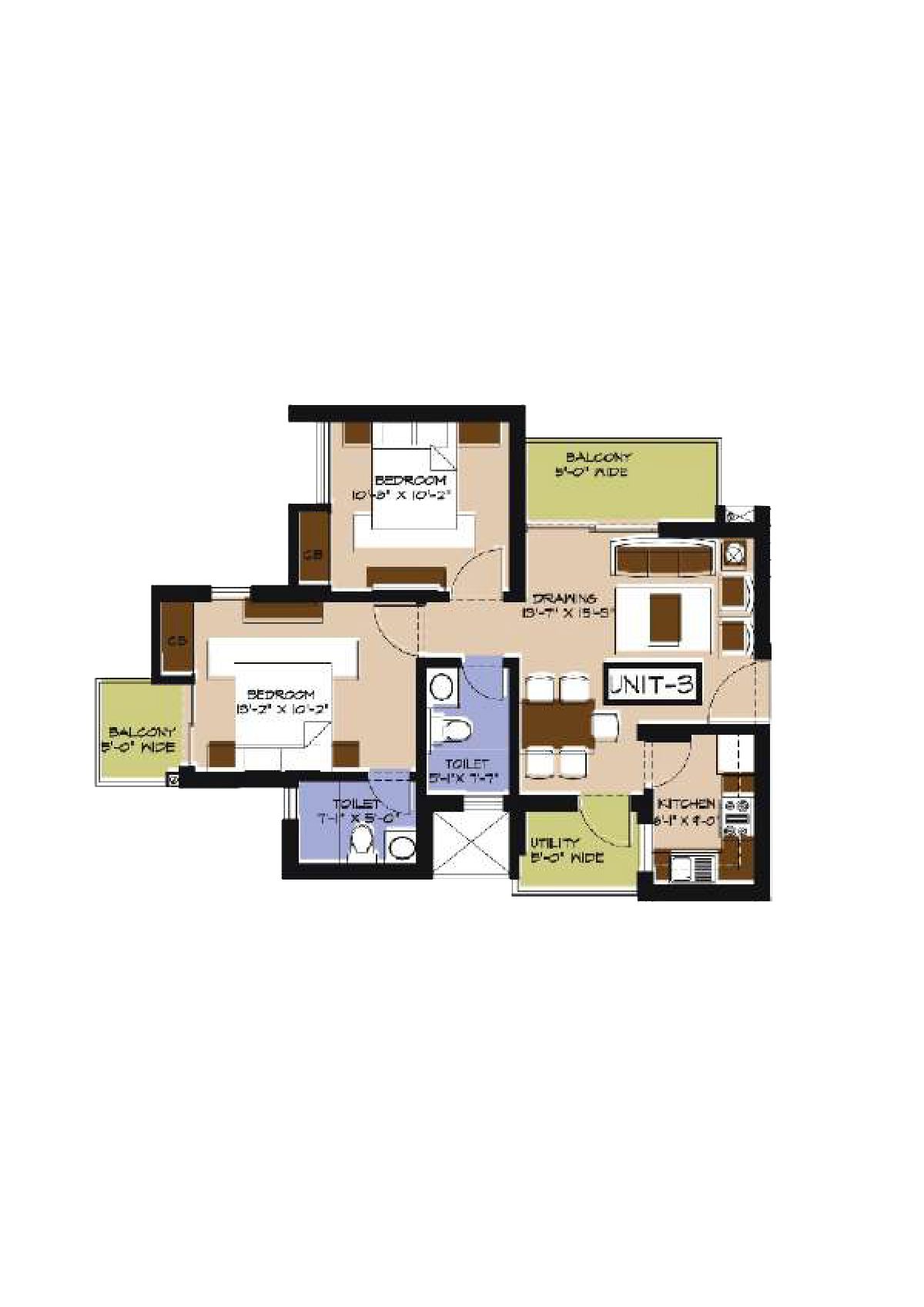 Avs Orchard Block F Unit 3 Floor Plan