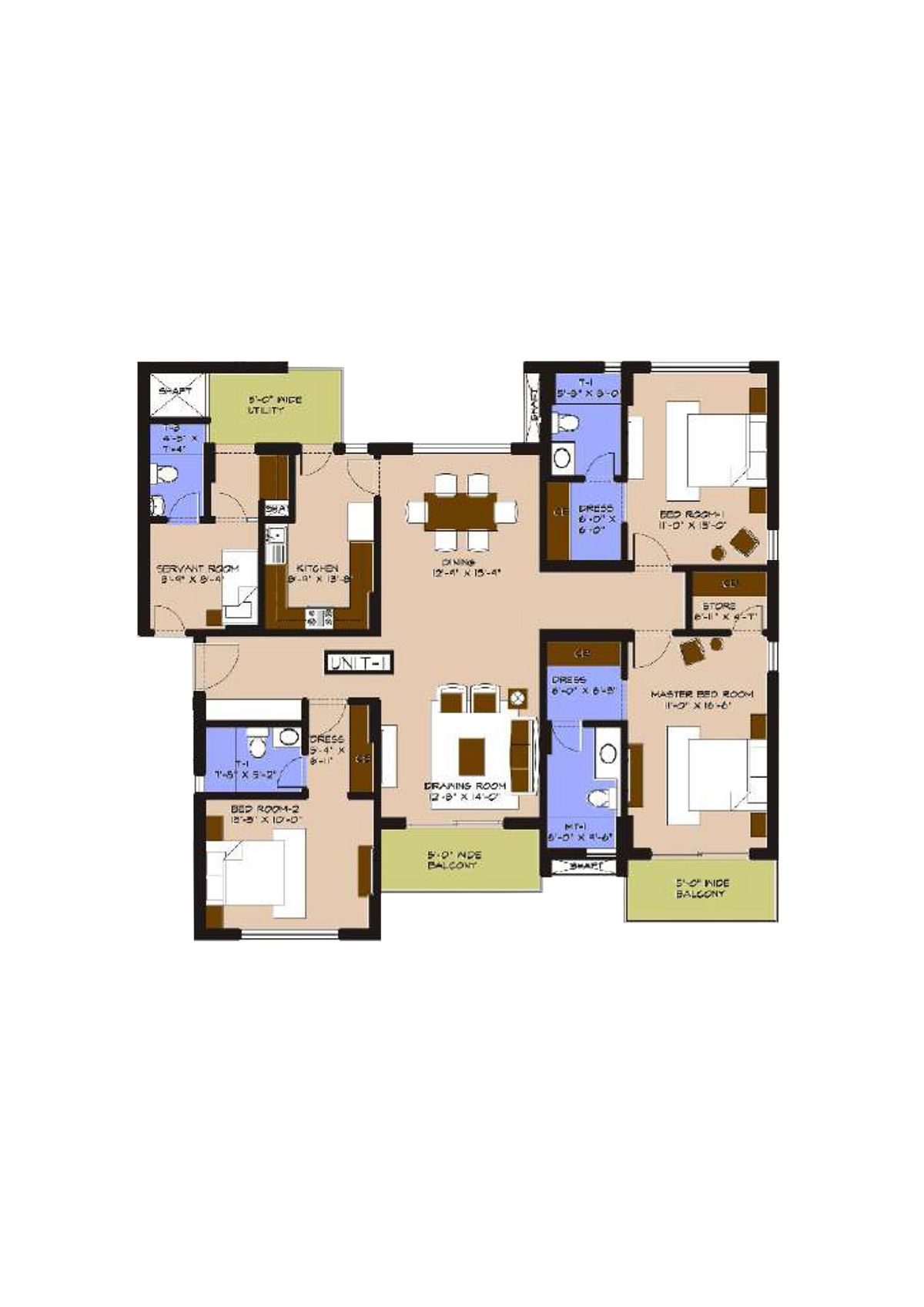 Avs Orchard Block A Unit 1 Floor Plan