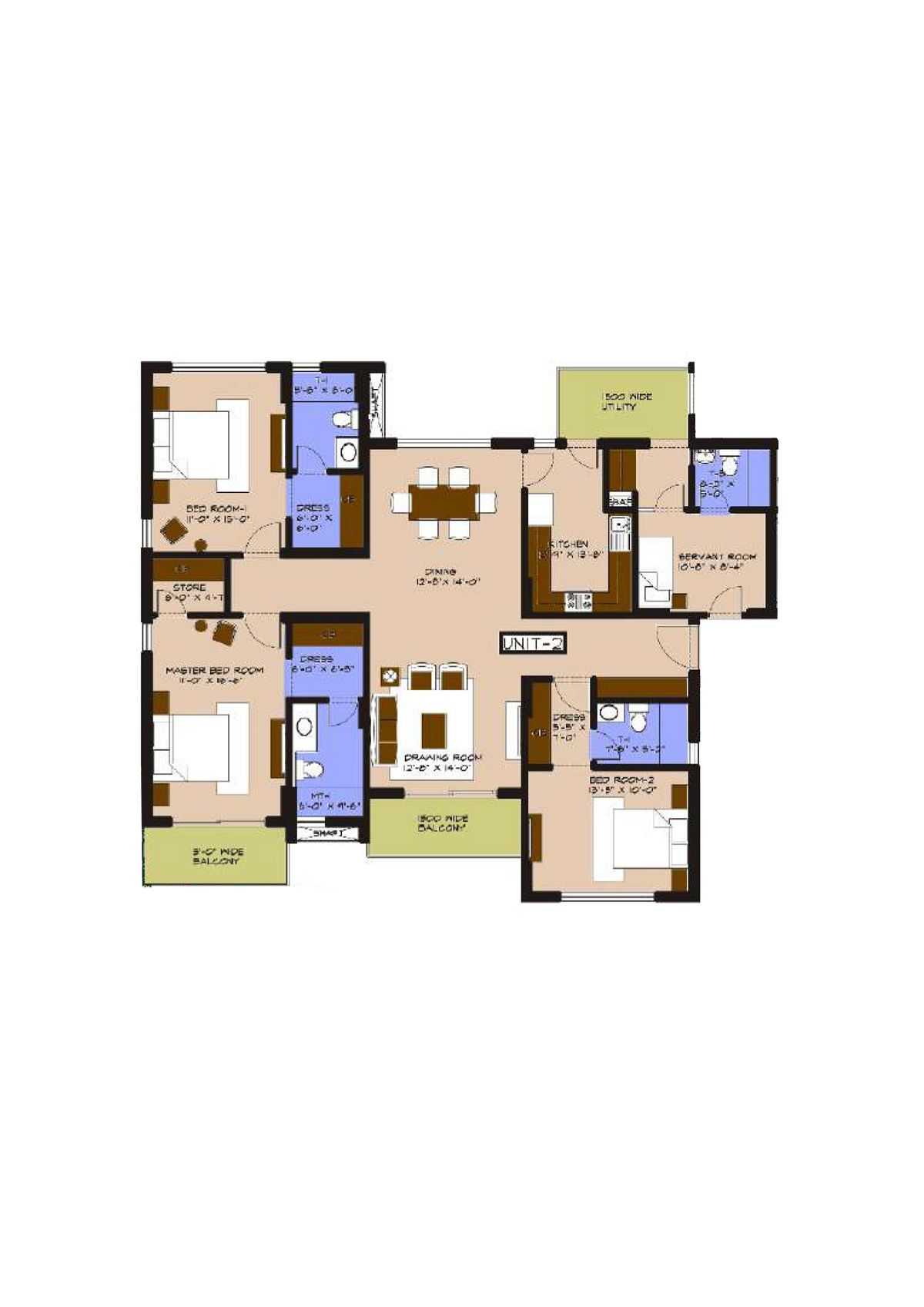 Avs Orchard Block A Unit 2 Floor Plan