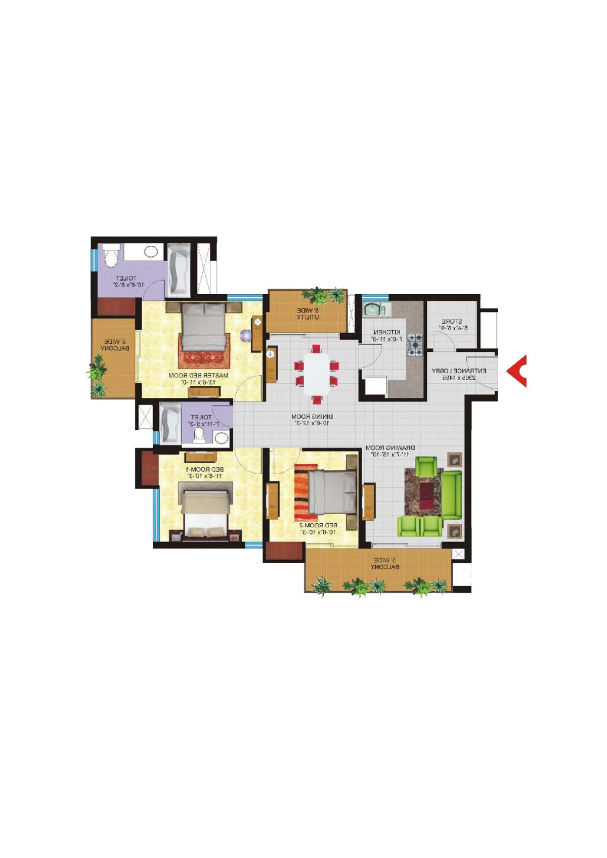 Avs Orchard Block E Unit 2 Floor Plan