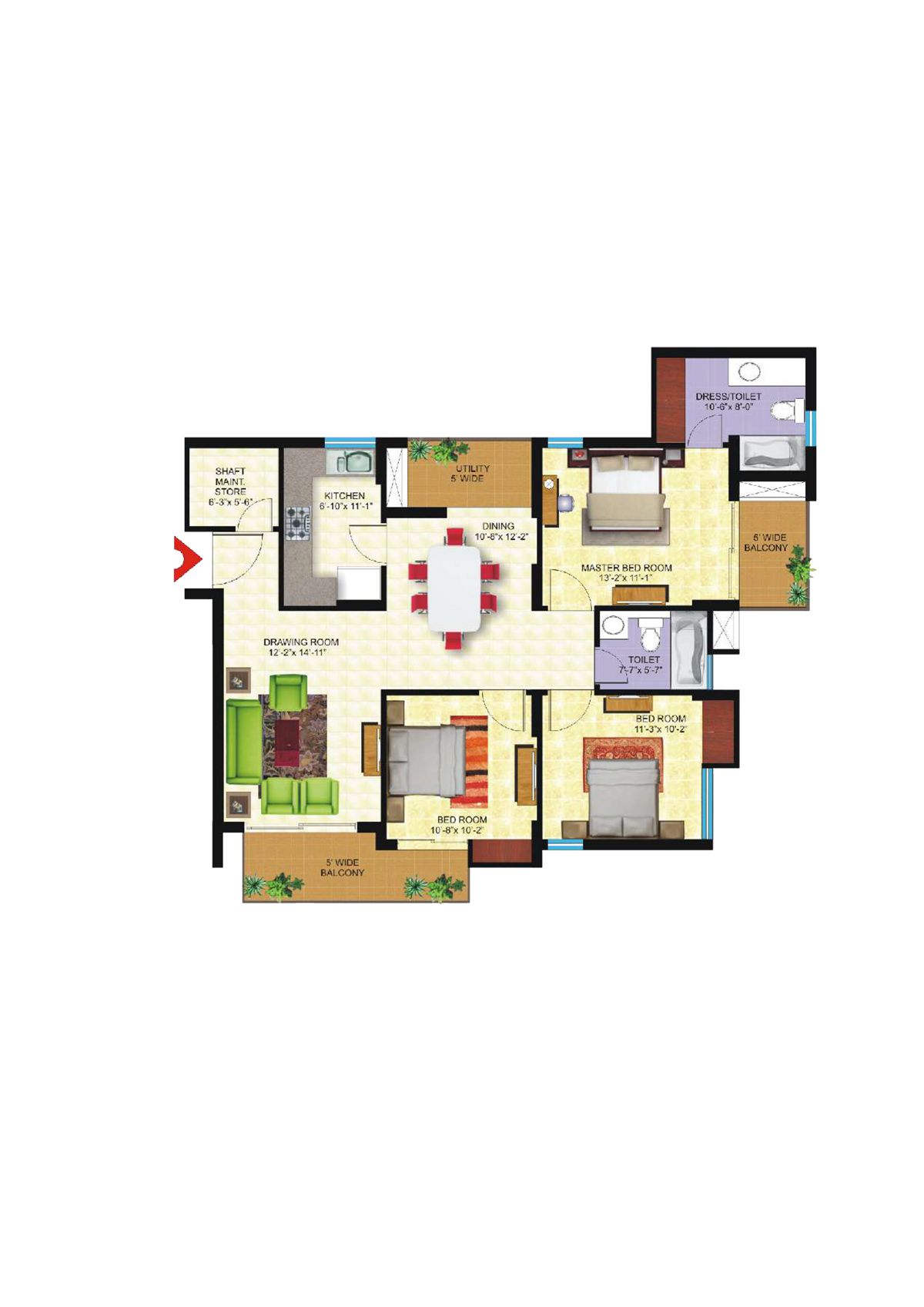 Avs Orchard Block F Unit 1 Floor Plan