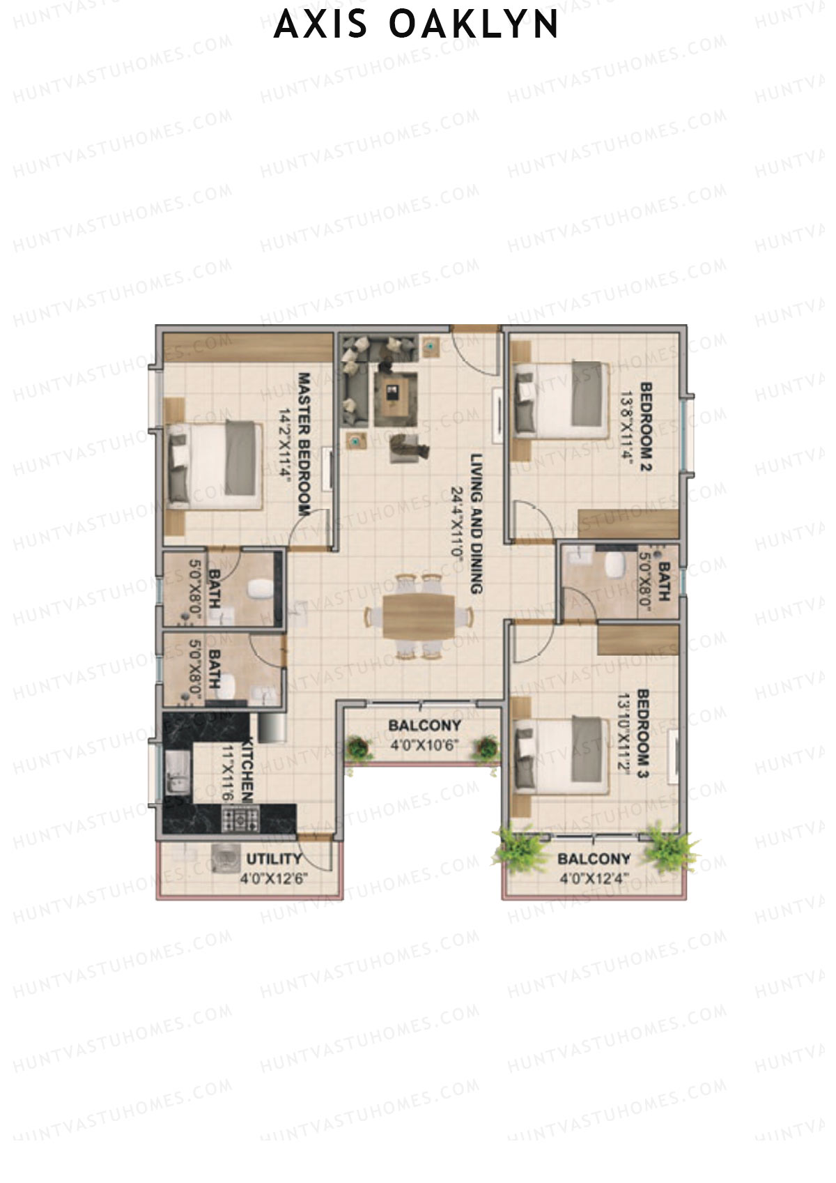 Axis Oaklyn Block A Unit 10 Floor Plan