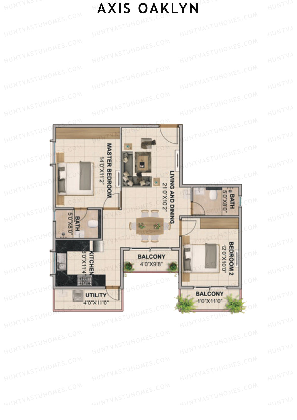 Axis Oaklyn Block A Unit 12 Floor Plan