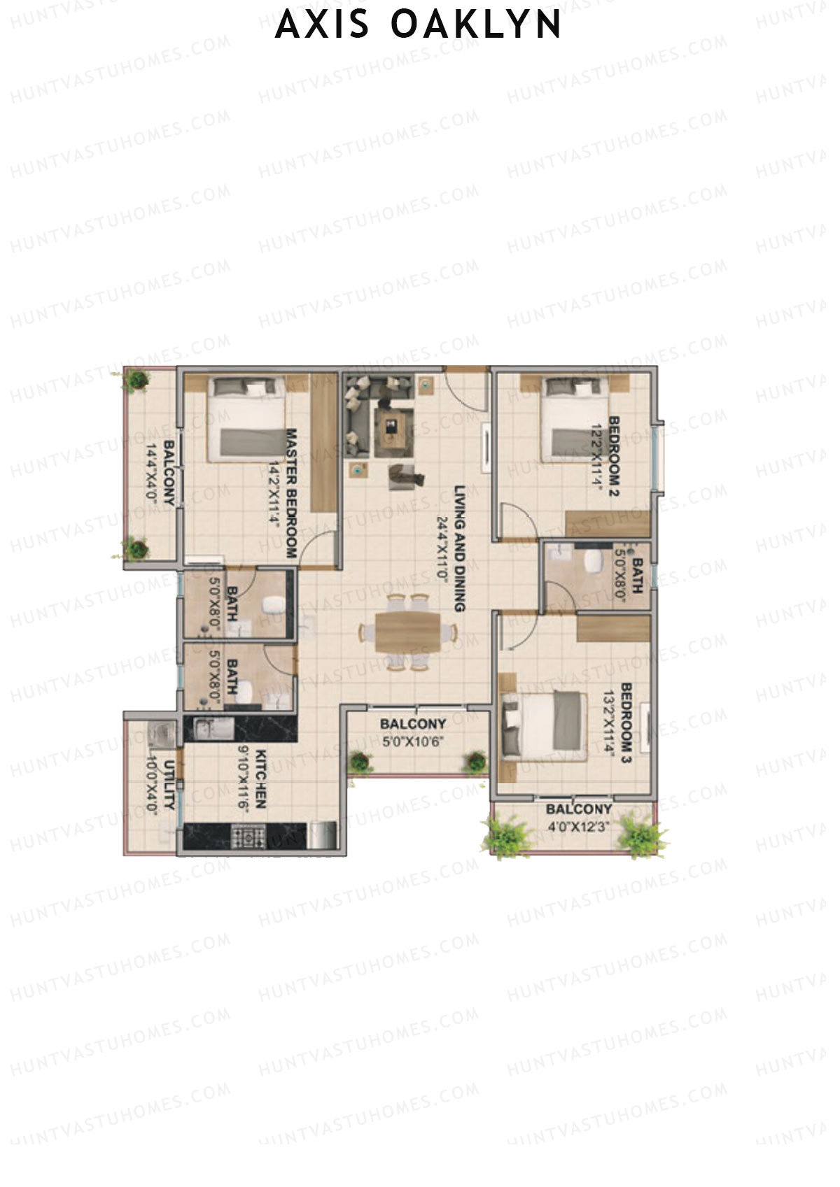 Axis Oaklyn Block A Unit 15 Floor Plan