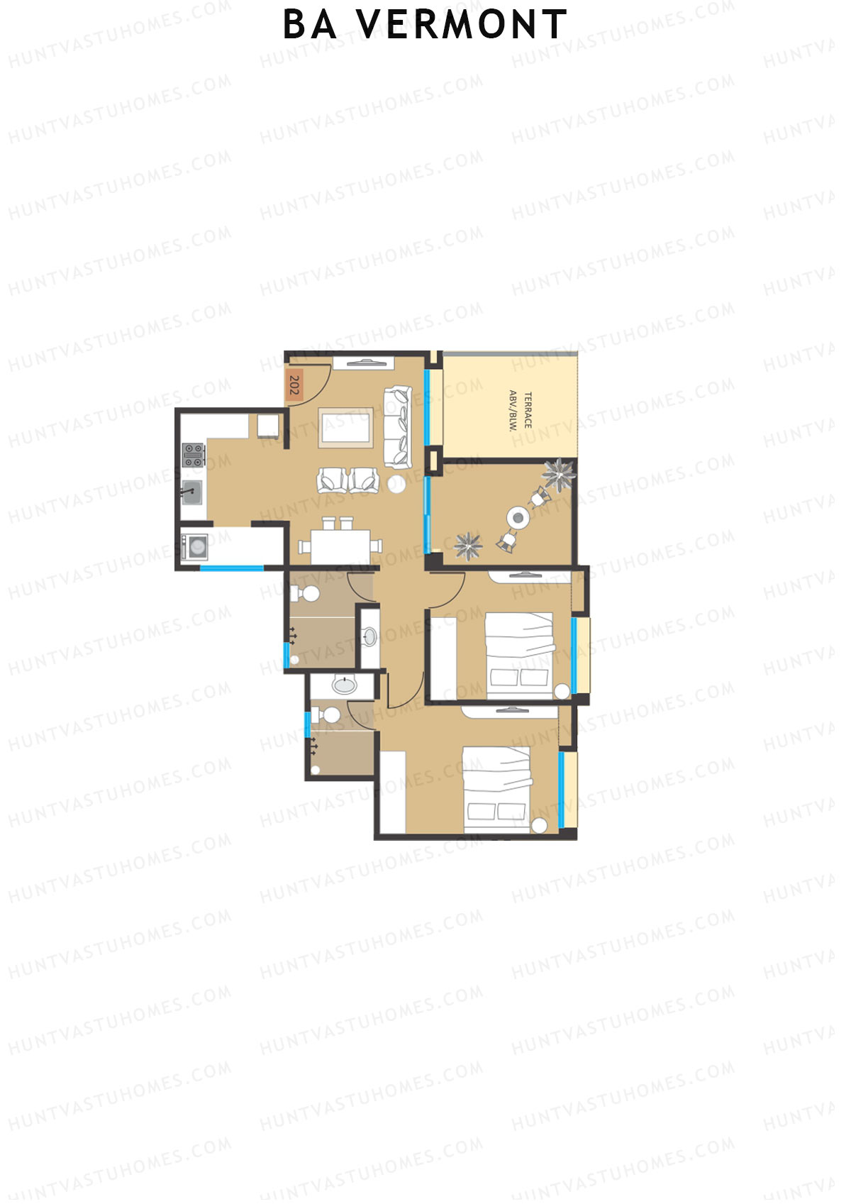 BA Vermont Tower A Unit 5 Floor Plan