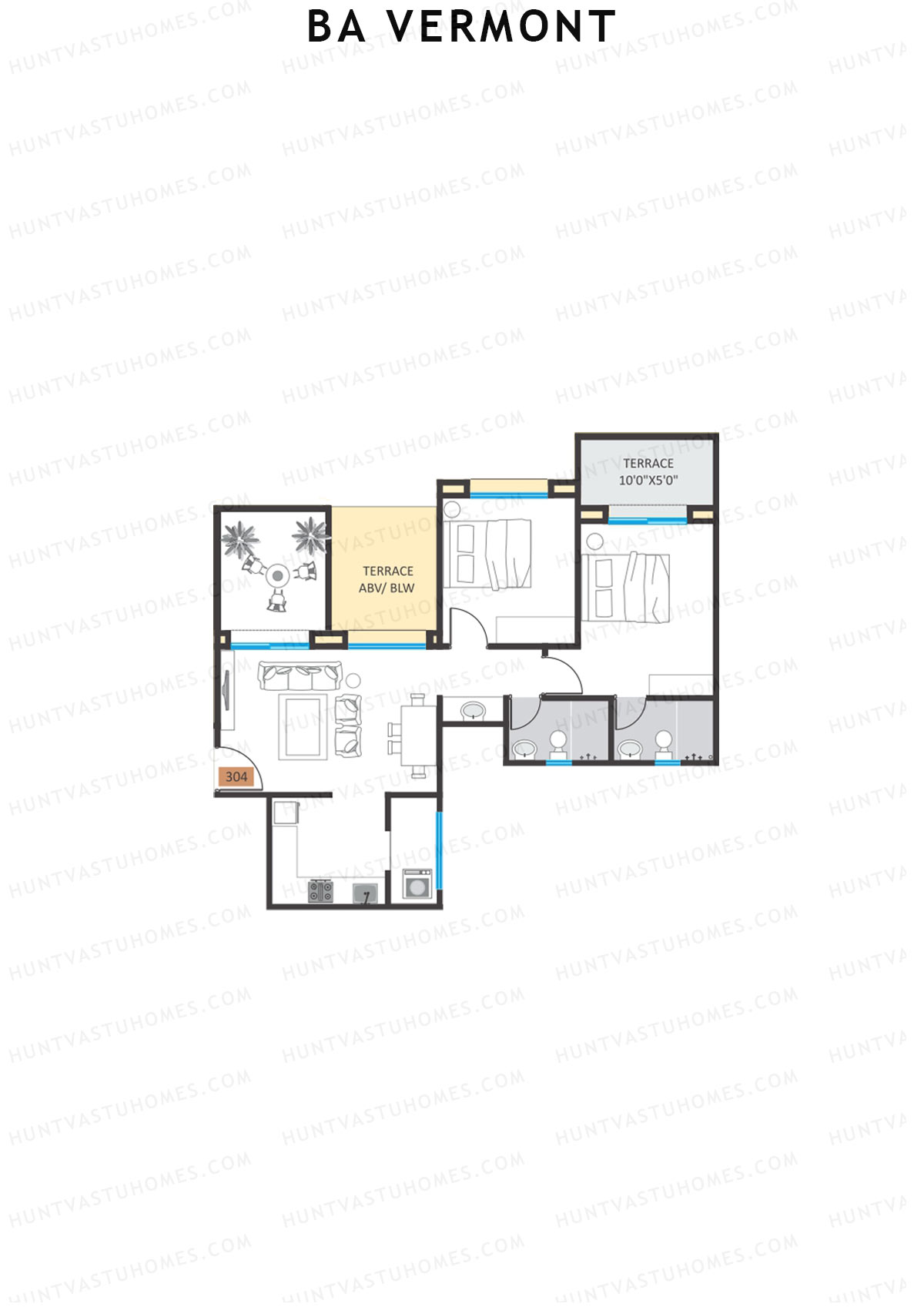 BA Vermont Tower B Unit 4 Floor Plan