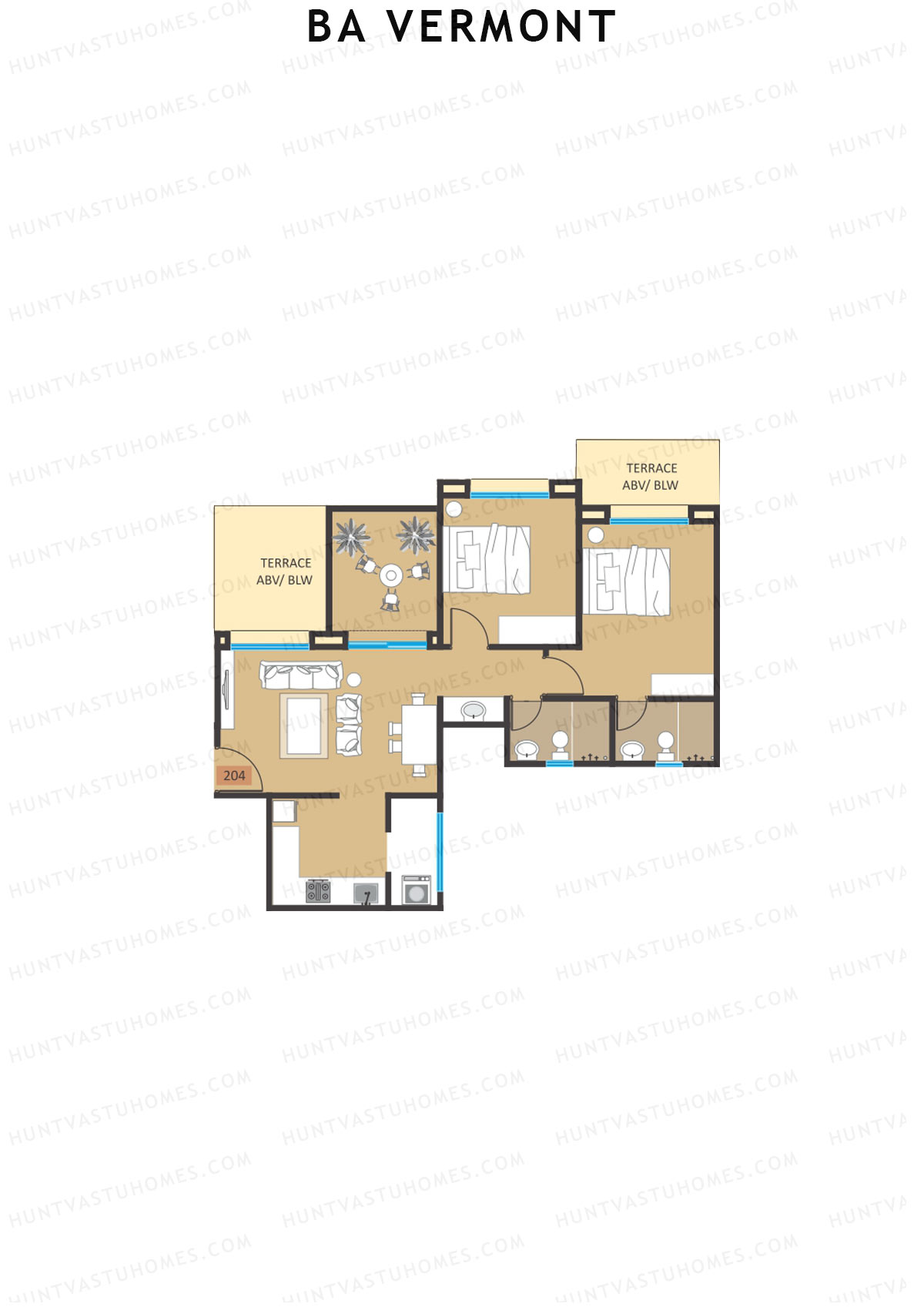 BA Vermont Tower B Unit 4 Floor Plan