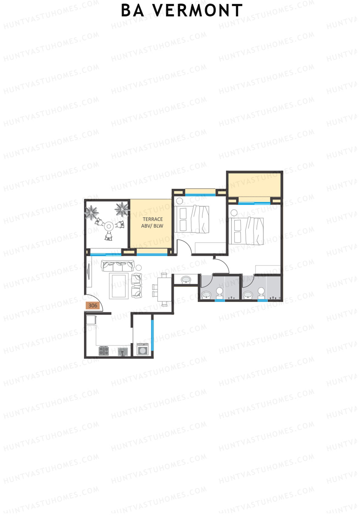 BA Vermont Tower B Unit 6 Floor Plan