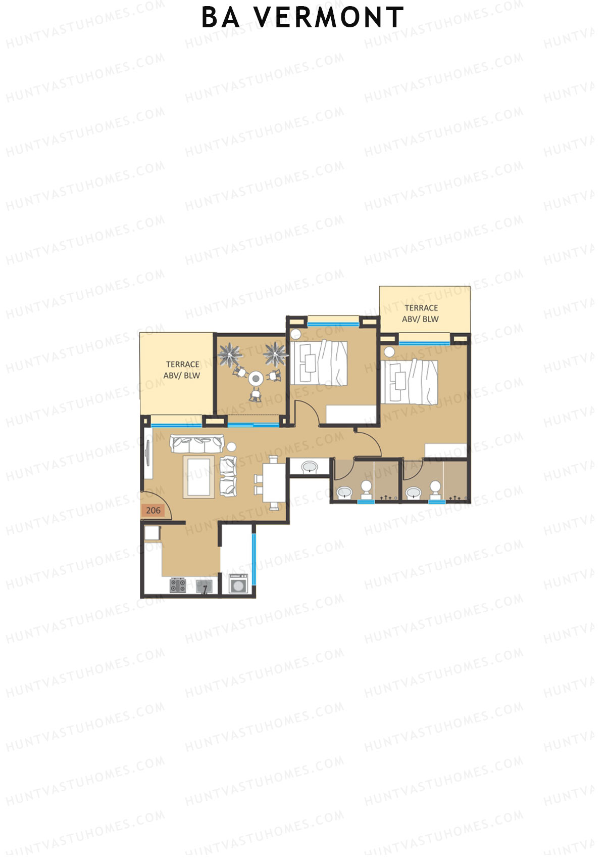BA Vermont Tower B Unit 6 Floor Plan