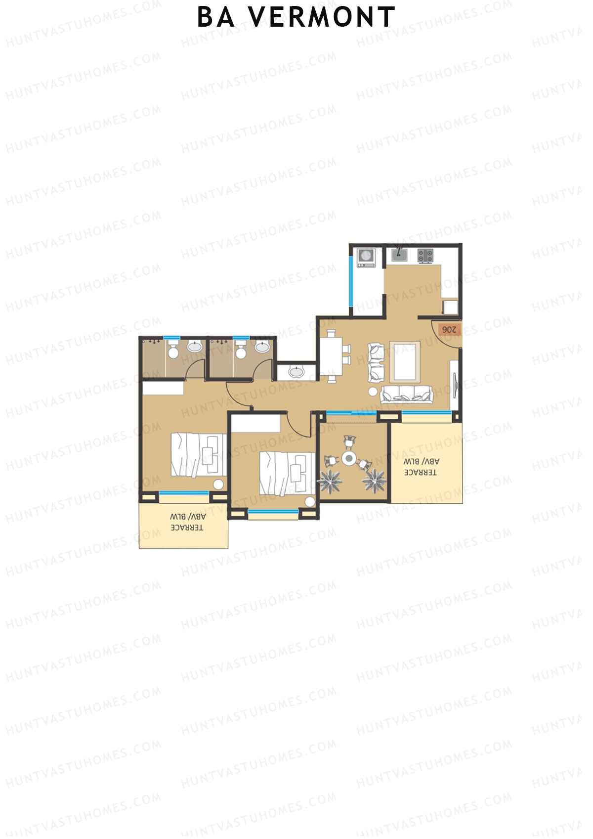 BA Vermont Tower B Unit 8 Floor Plan