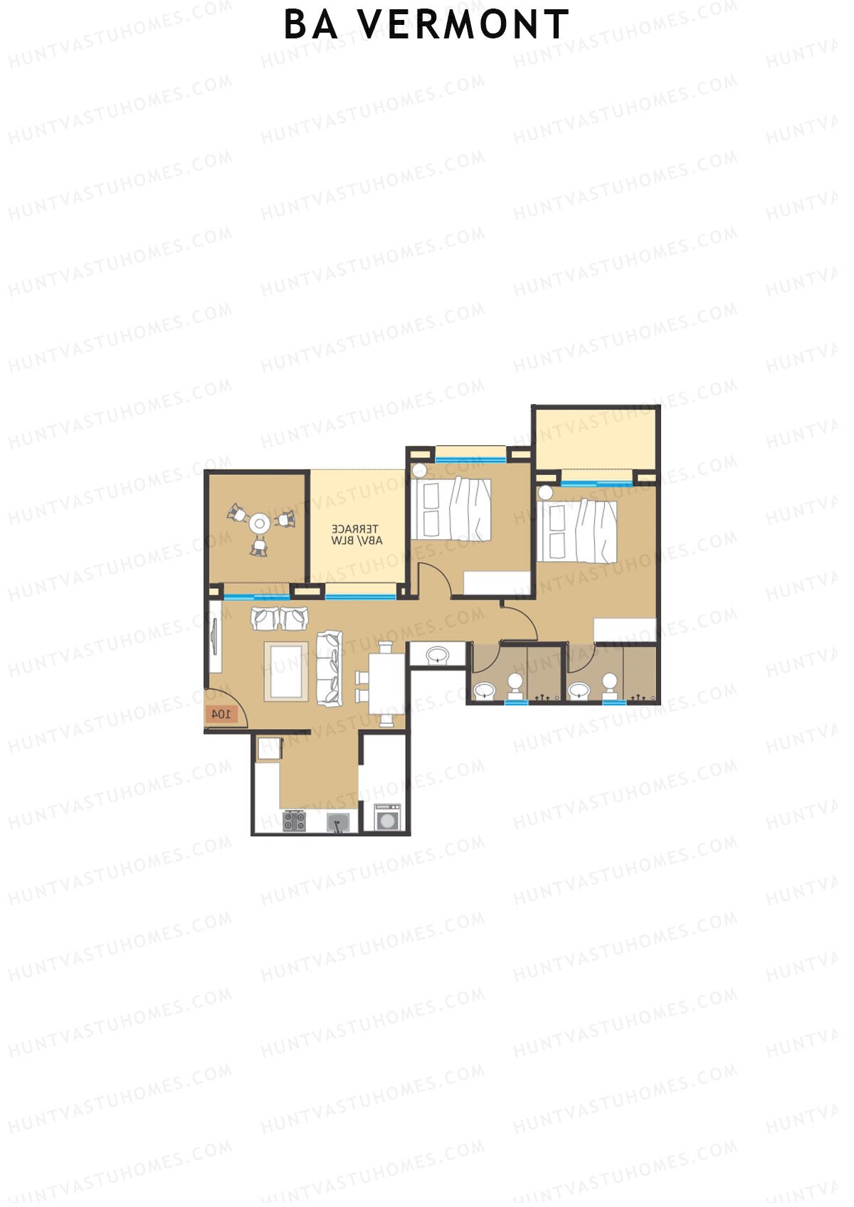 BA Vermont Tower C Unit 5 Floor Plan