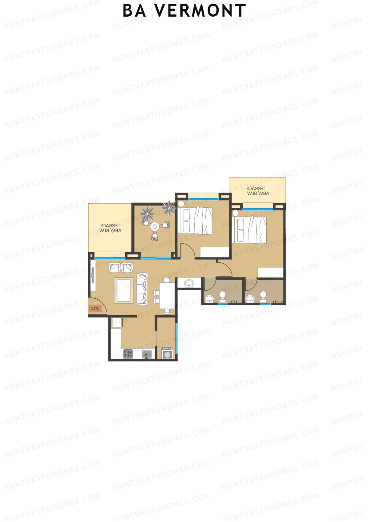 BA Vermont Tower C Unit 5 Floor Plan
