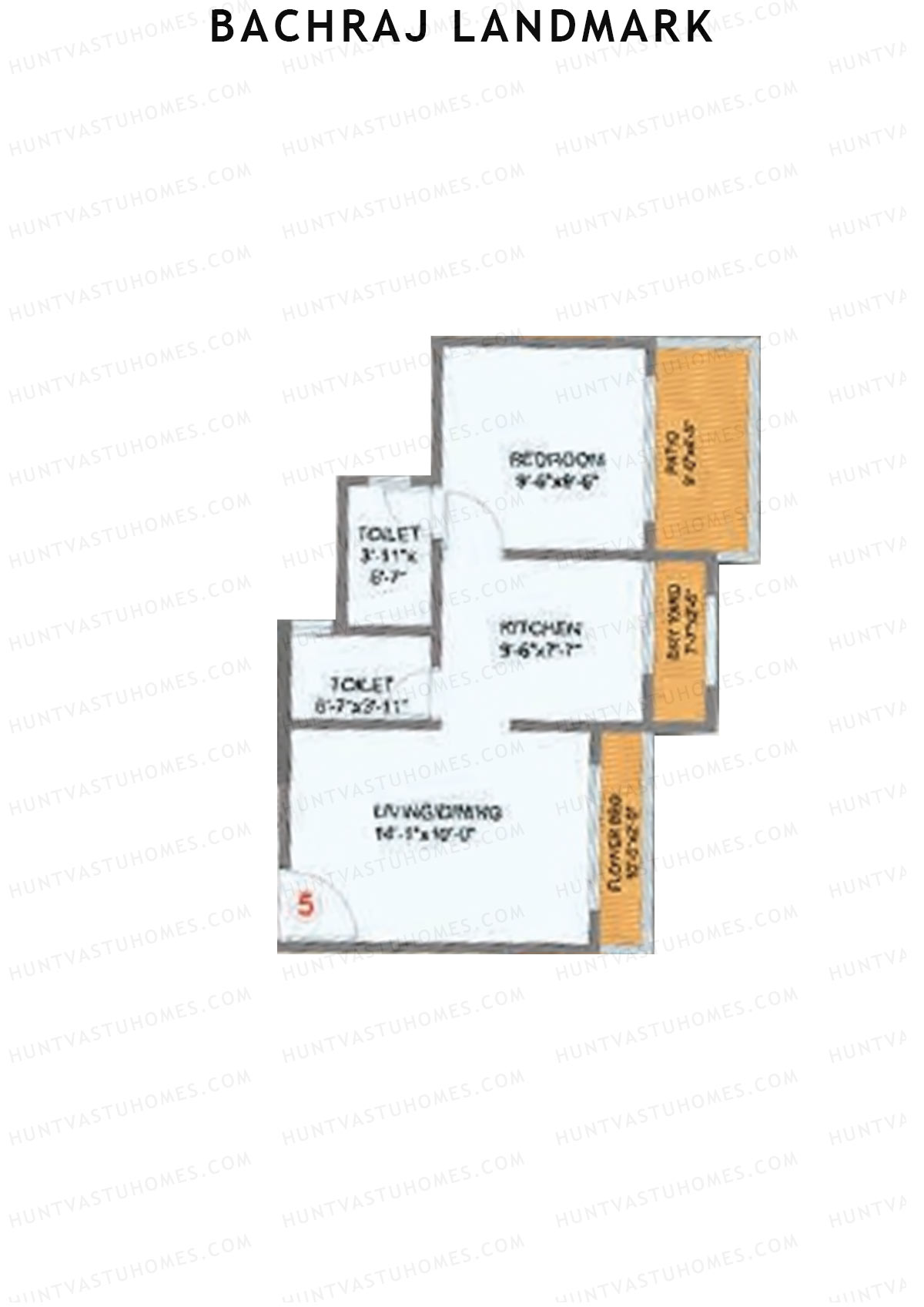 Bachraj Landmark Wing A Unit 5 Floor Plan