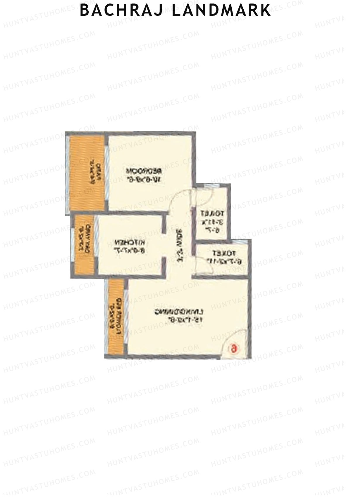 Bachraj Landmark Wing B Unit 1 Floor Plan