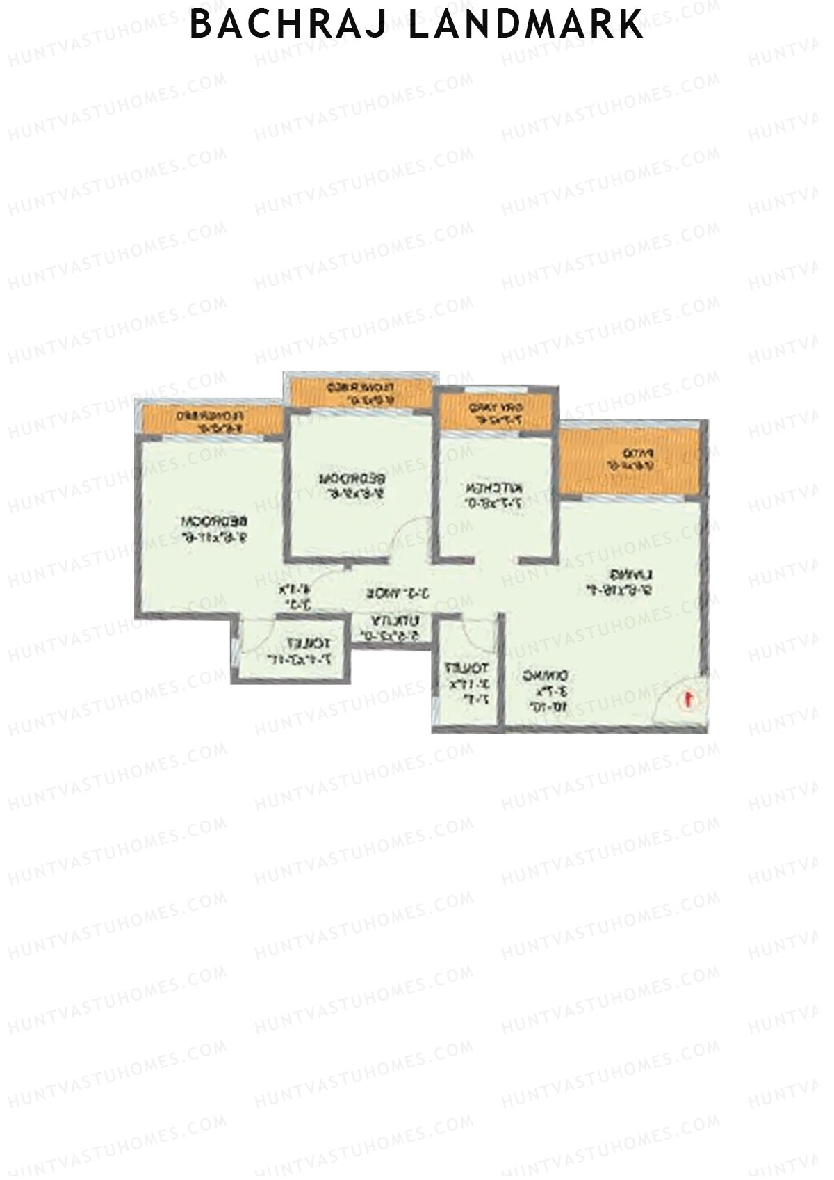 Bachraj Landmark Wing B Unit 6 Floor Plan