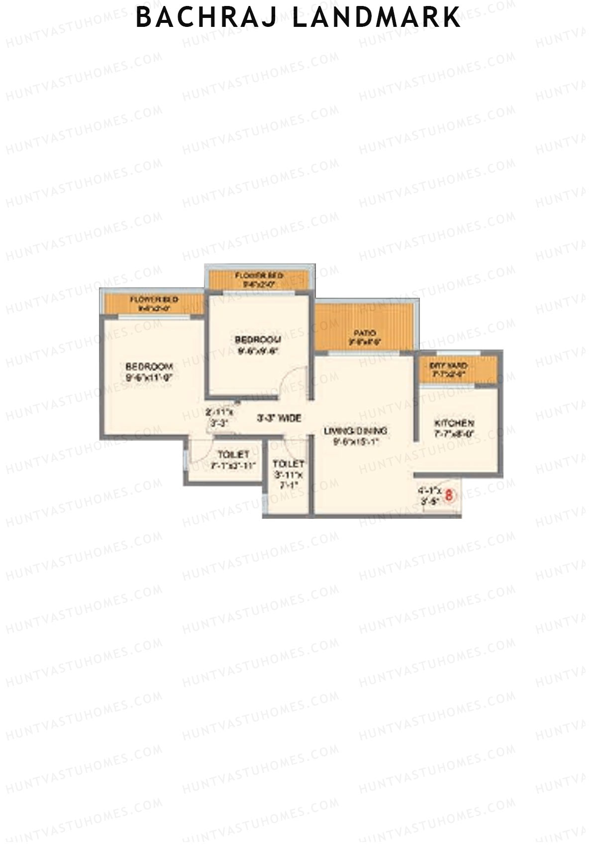 Bachraj Landmark Wing C Unit 6 Floor Plan