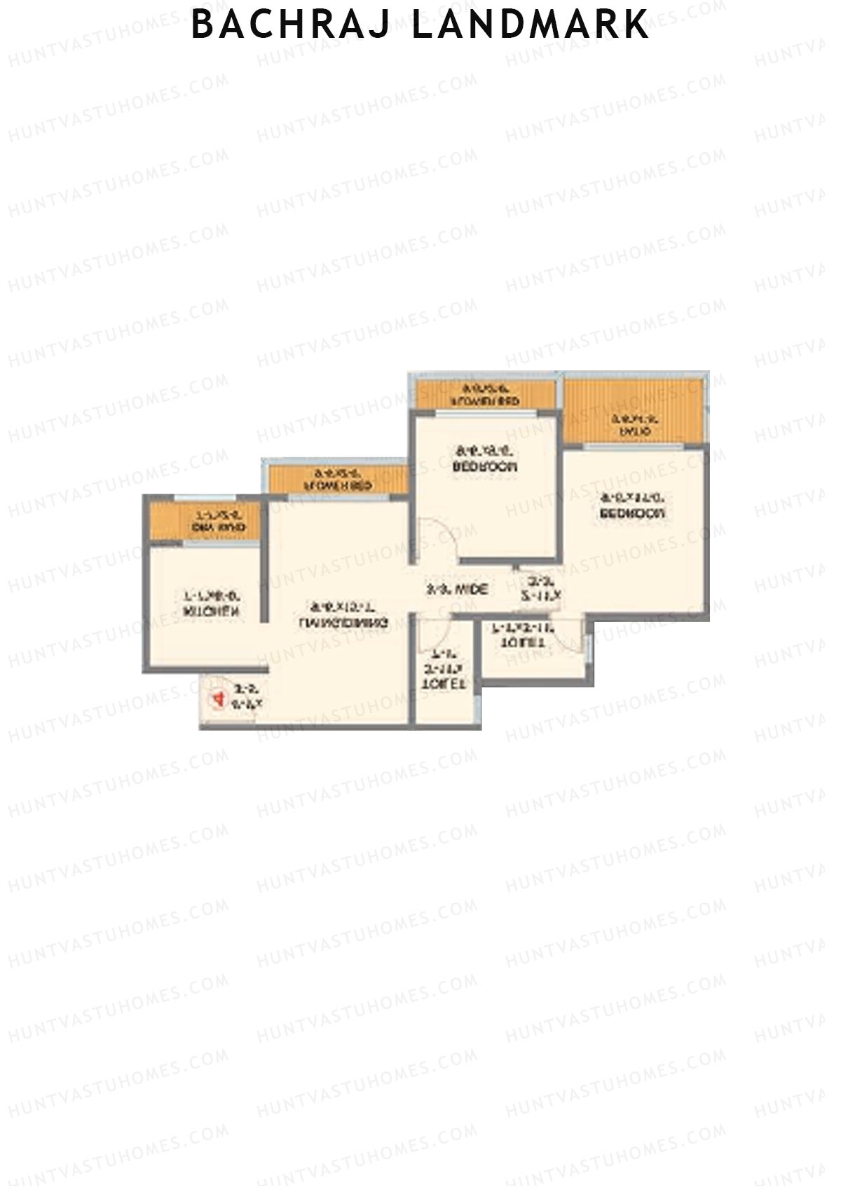 Bachraj Landmark Wing D Unit 3 Floor Plan
