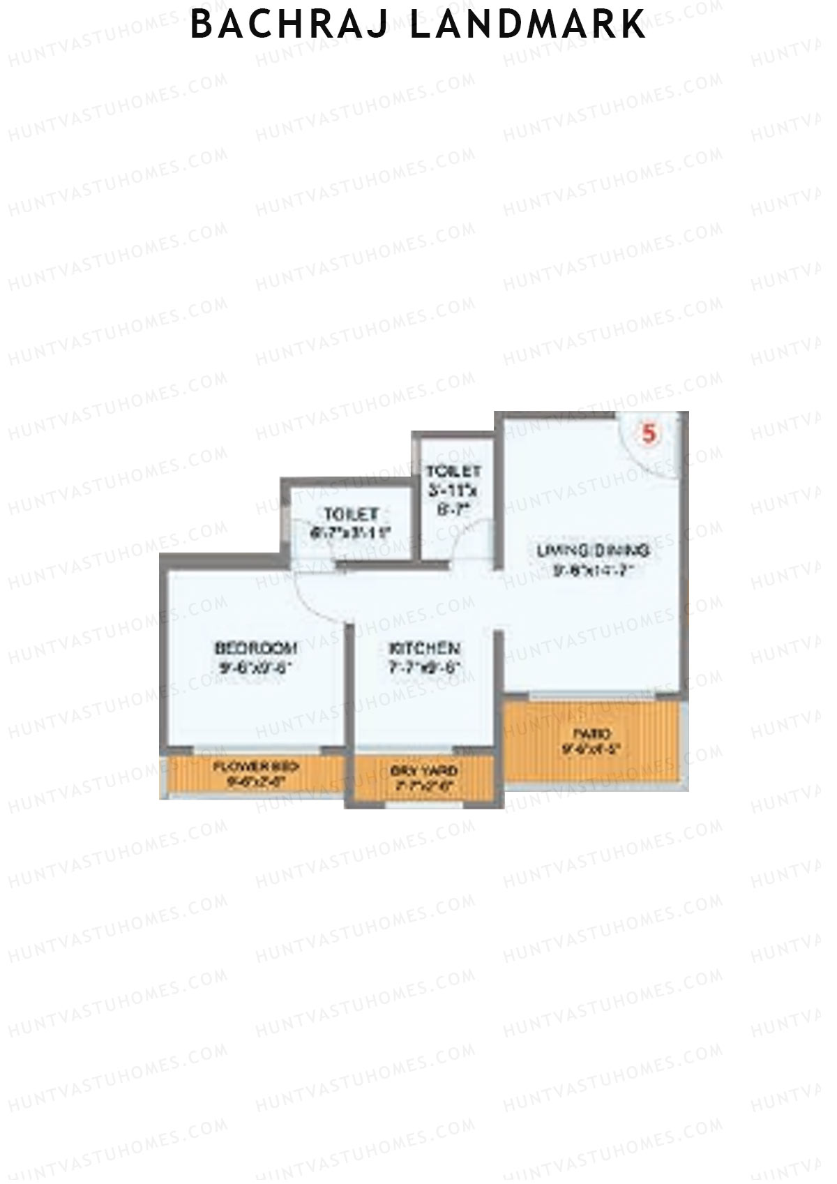 Bachraj Landmark Wing D Unit 5 Floor Plan