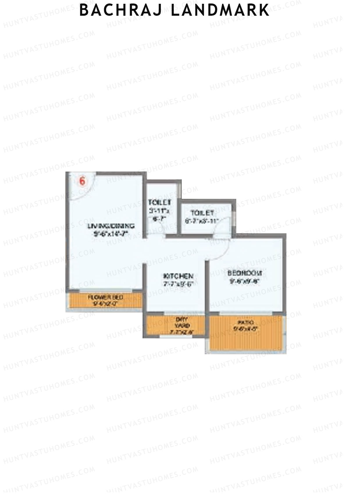 Bachraj Landmark Wing D Unit 6 Floor Plan