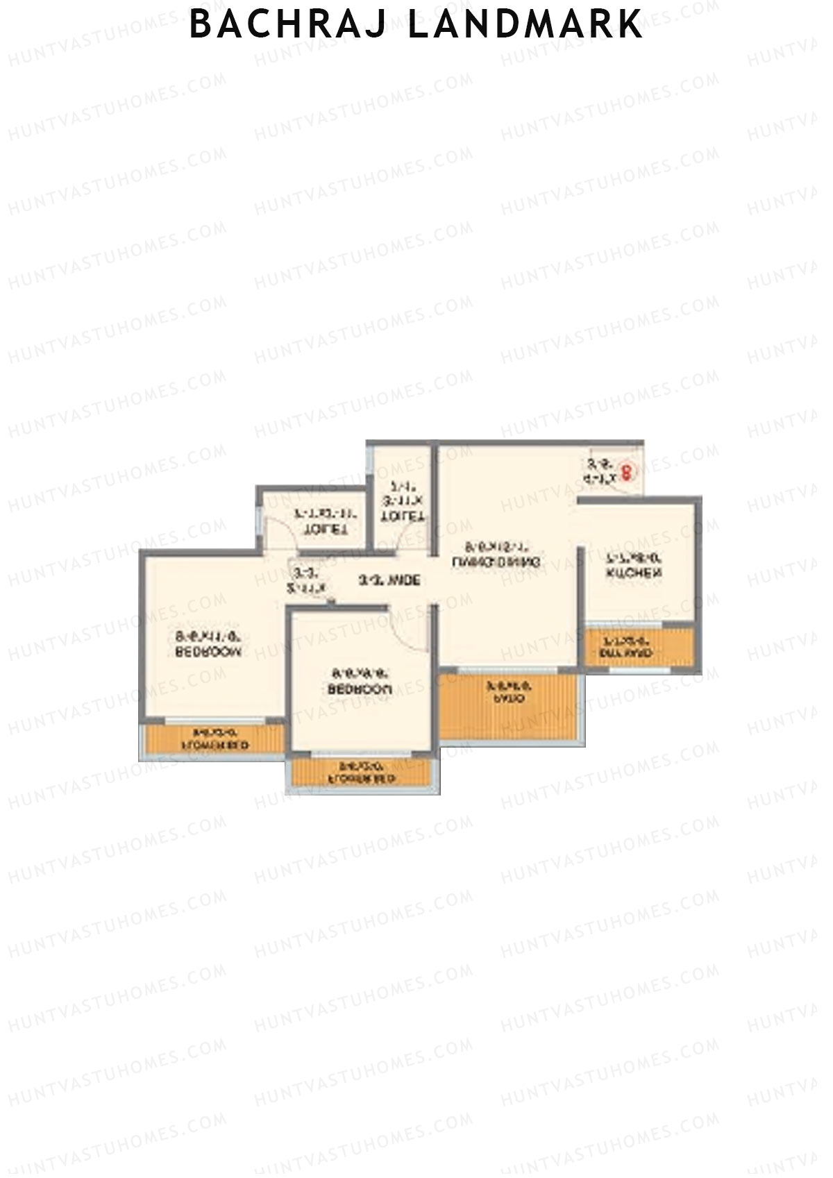 Bachraj Landmark Wing D Unit 7 Floor Plan