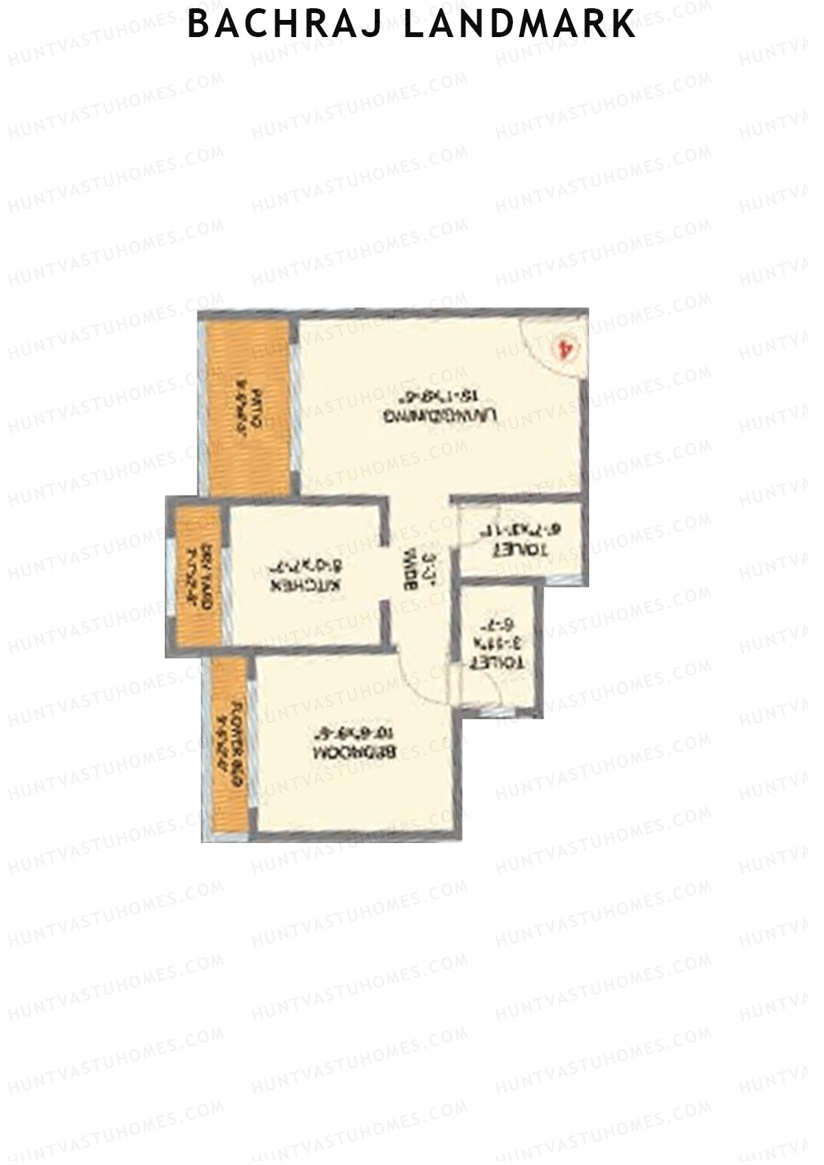 Bachraj Landmark Wing F Unit 1 Floor Plan