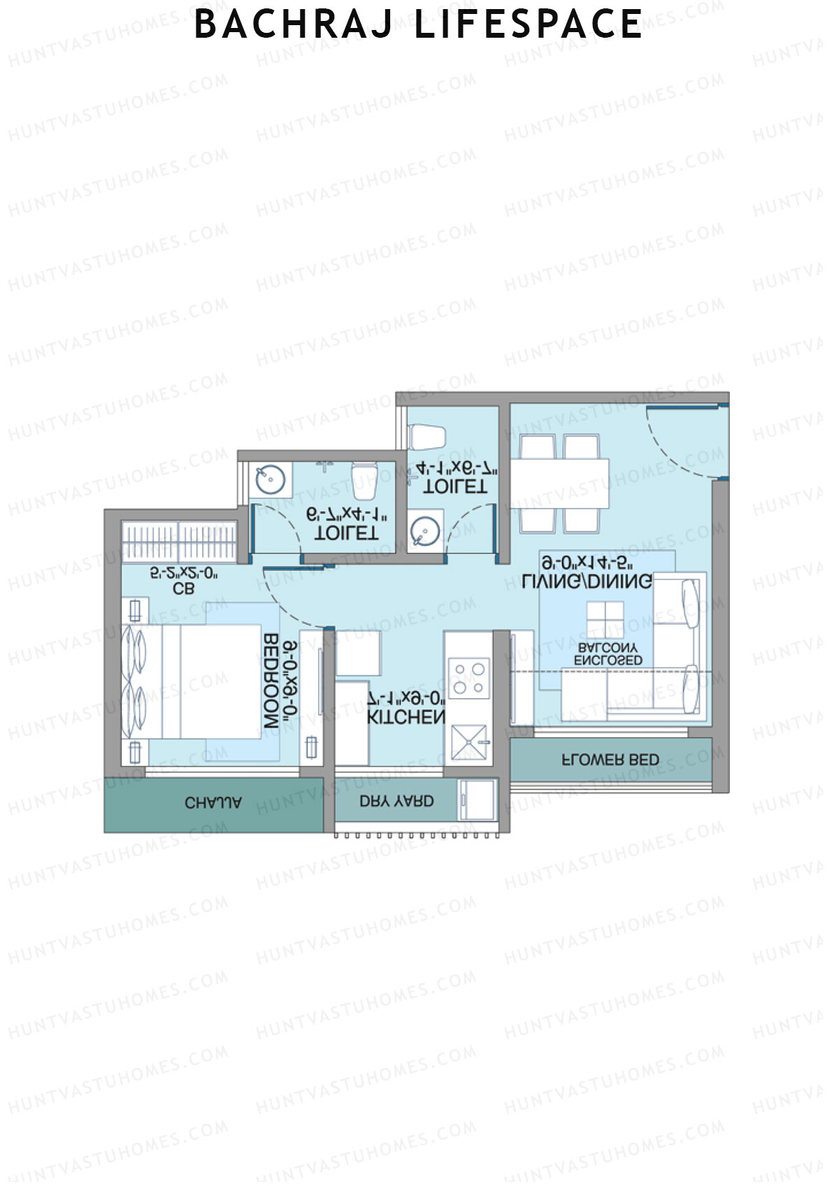 Bachraj Lifespace Wing A Unit 3 Floor Plan