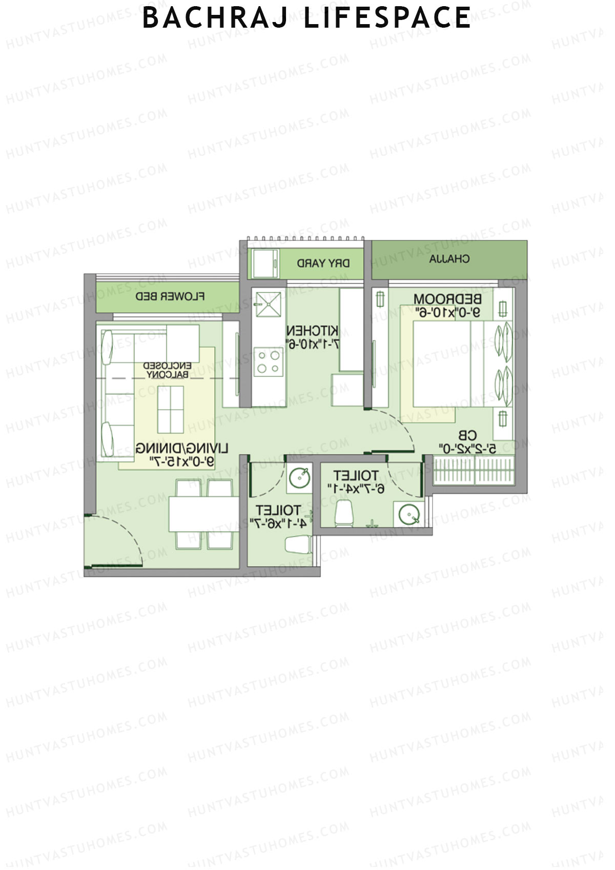 Bachraj Lifespace Wing A Unit 6 Floor Plan