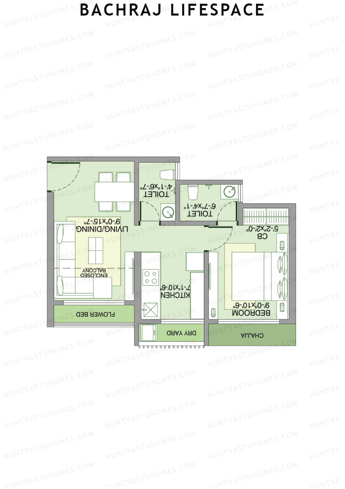 Bachraj Lifespace Wing A Unit 7 Floor Plan
