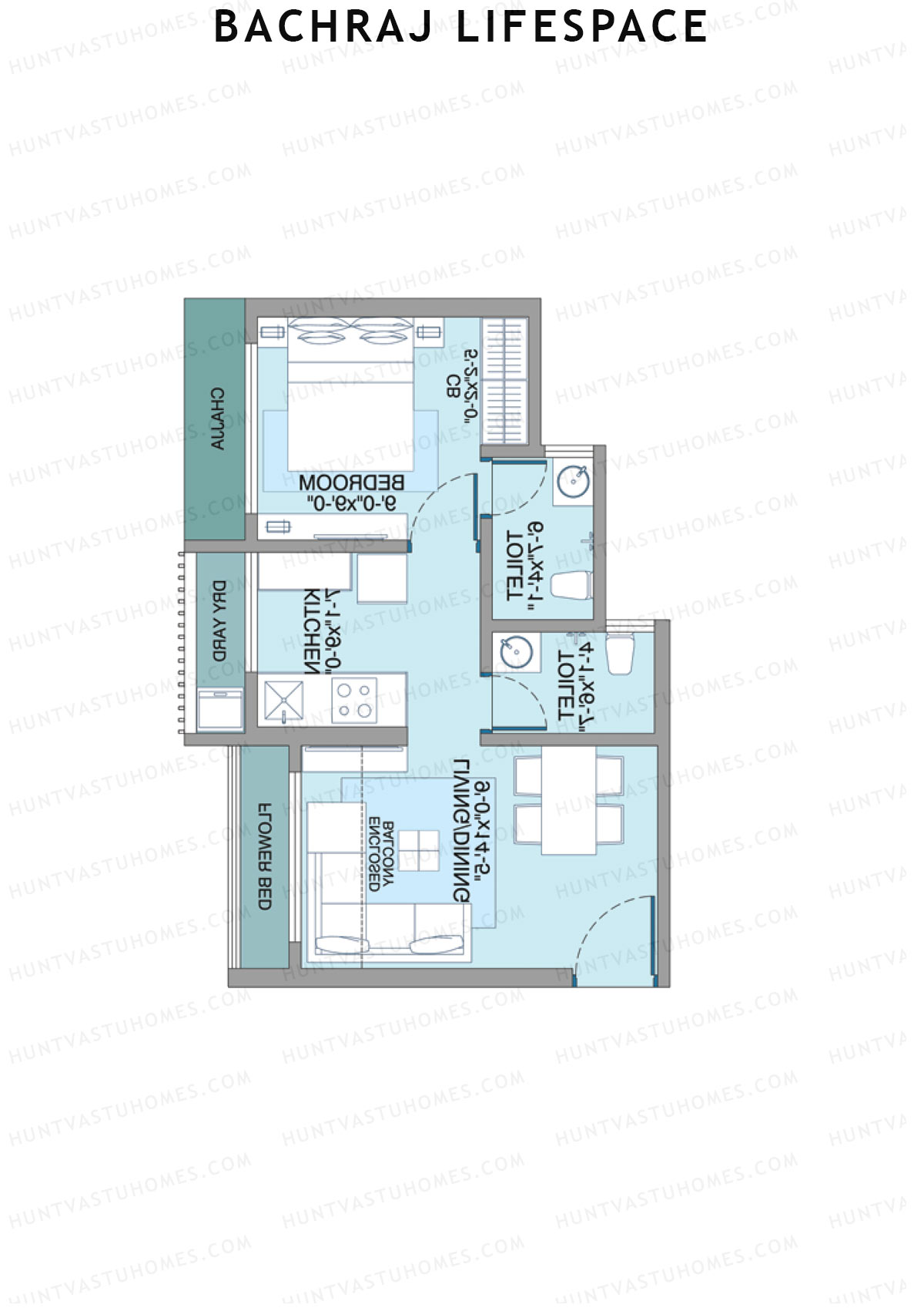 Bachraj Lifespace Wing B Unit 6 Floor Plan