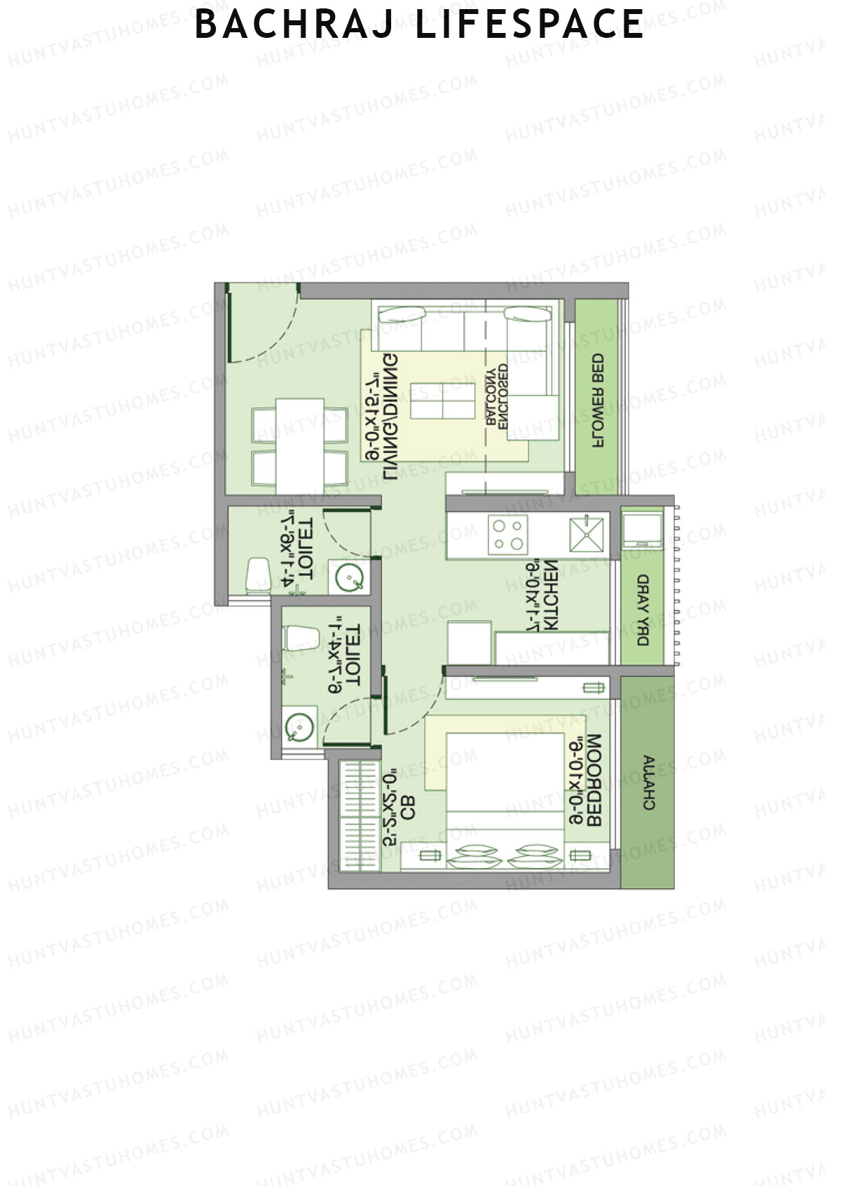 Bachraj Lifespace Wing C Unit 3 Floor Plan