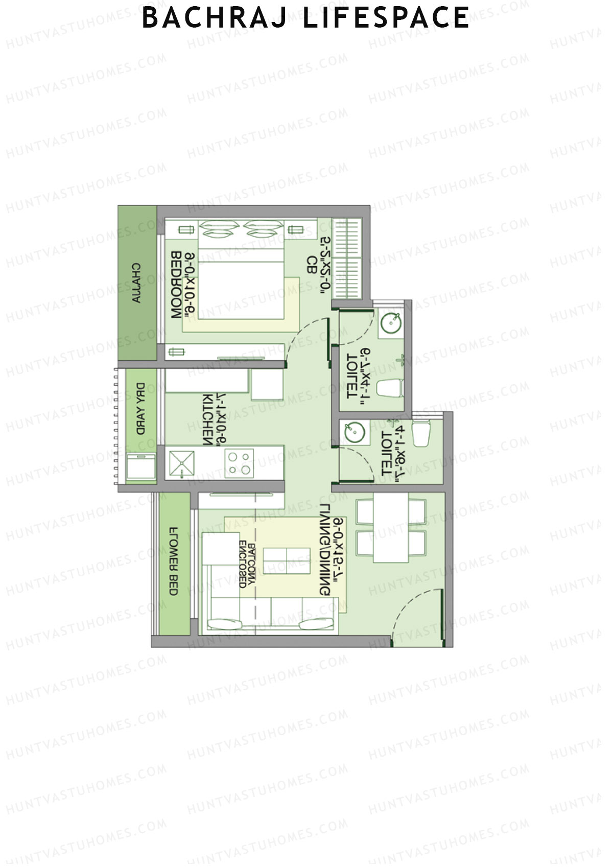 Bachraj Lifespace Wing D Unit 6 Floor Plan