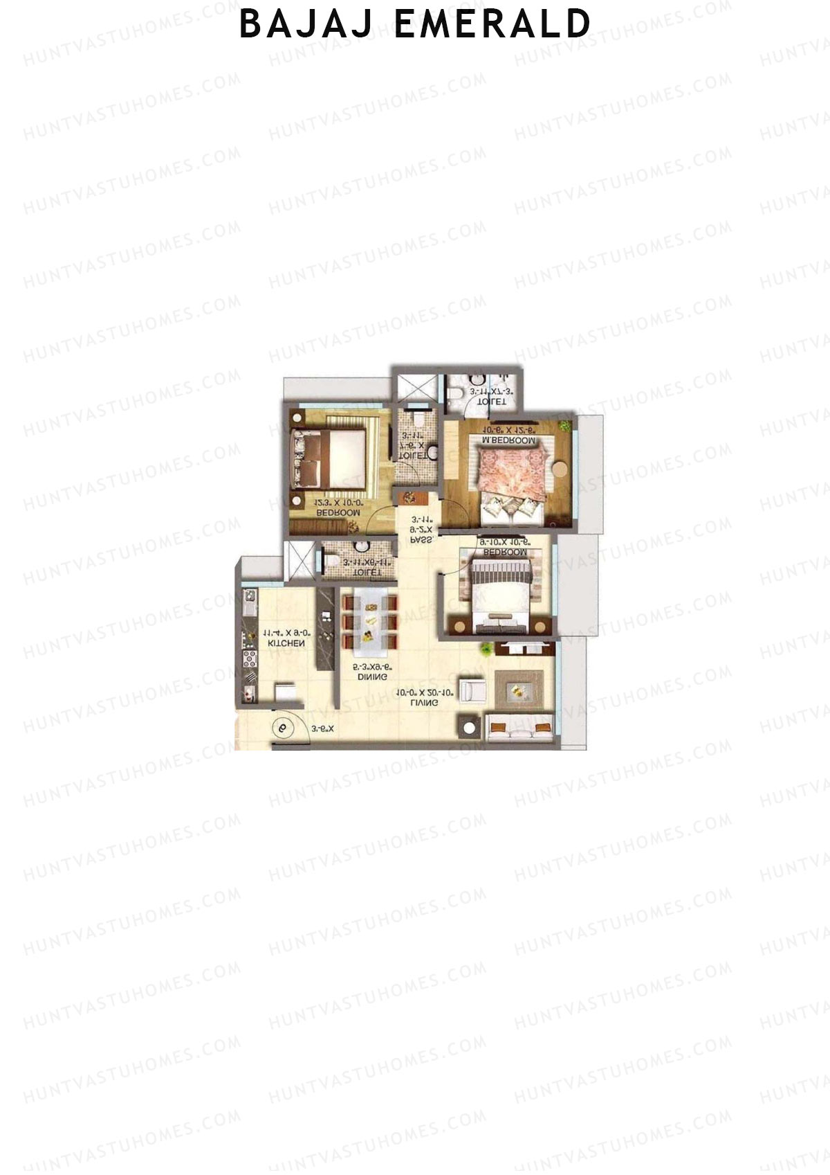 Bajaj Emerald Wing C Unit 5 Floor Plan