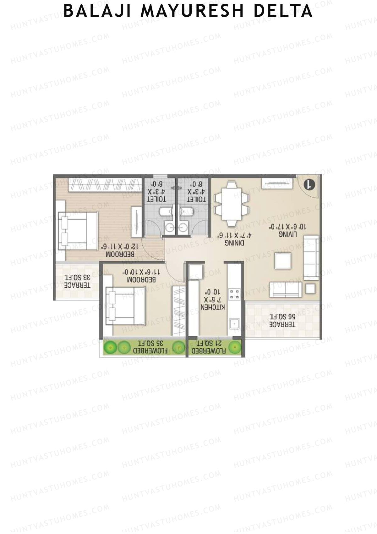 Balaji Mayuresh Delta Wing A Unit 1 Floor Plan