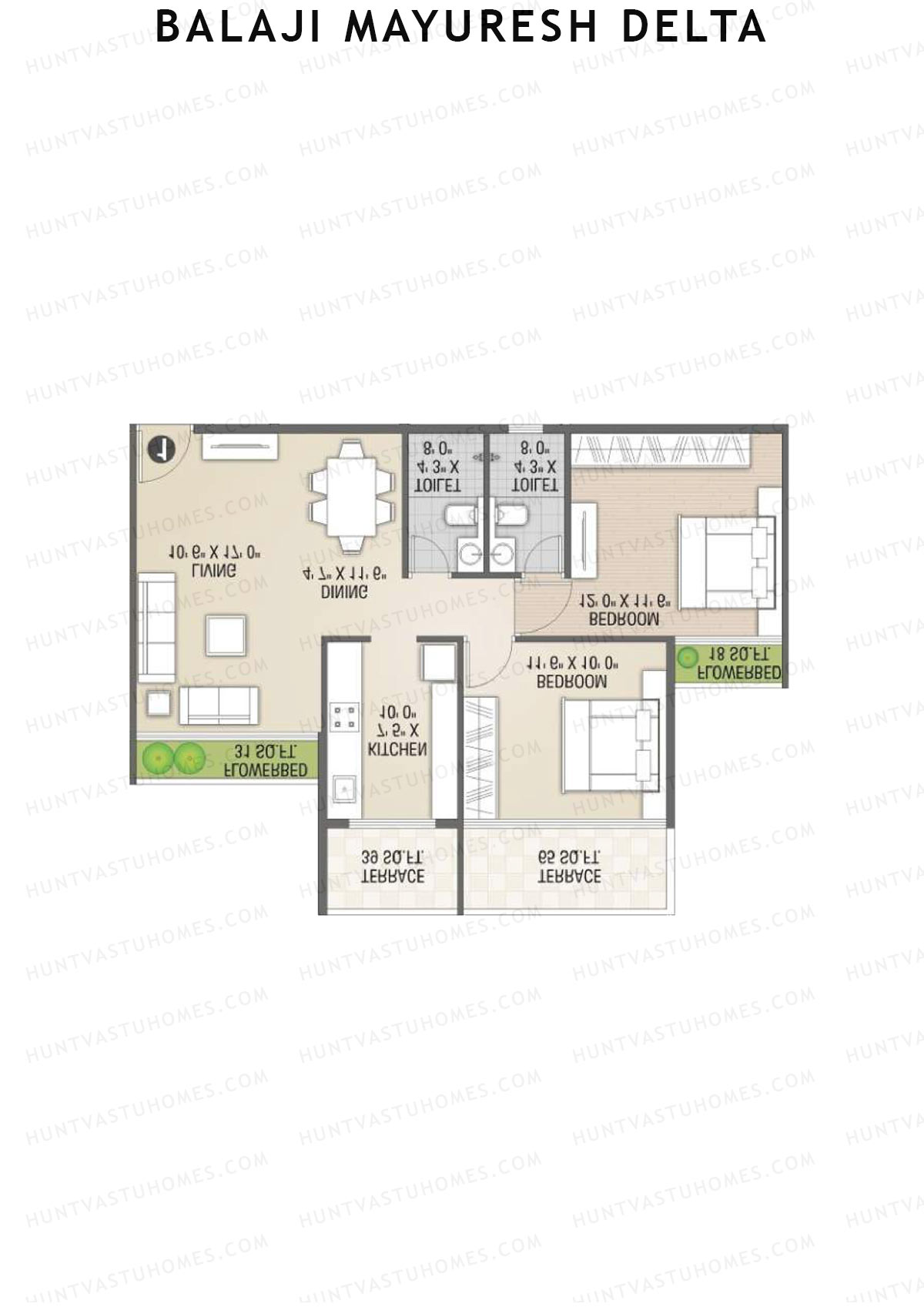 Balaji Mayuresh Delta Wing C Unit 1 Floor Plan