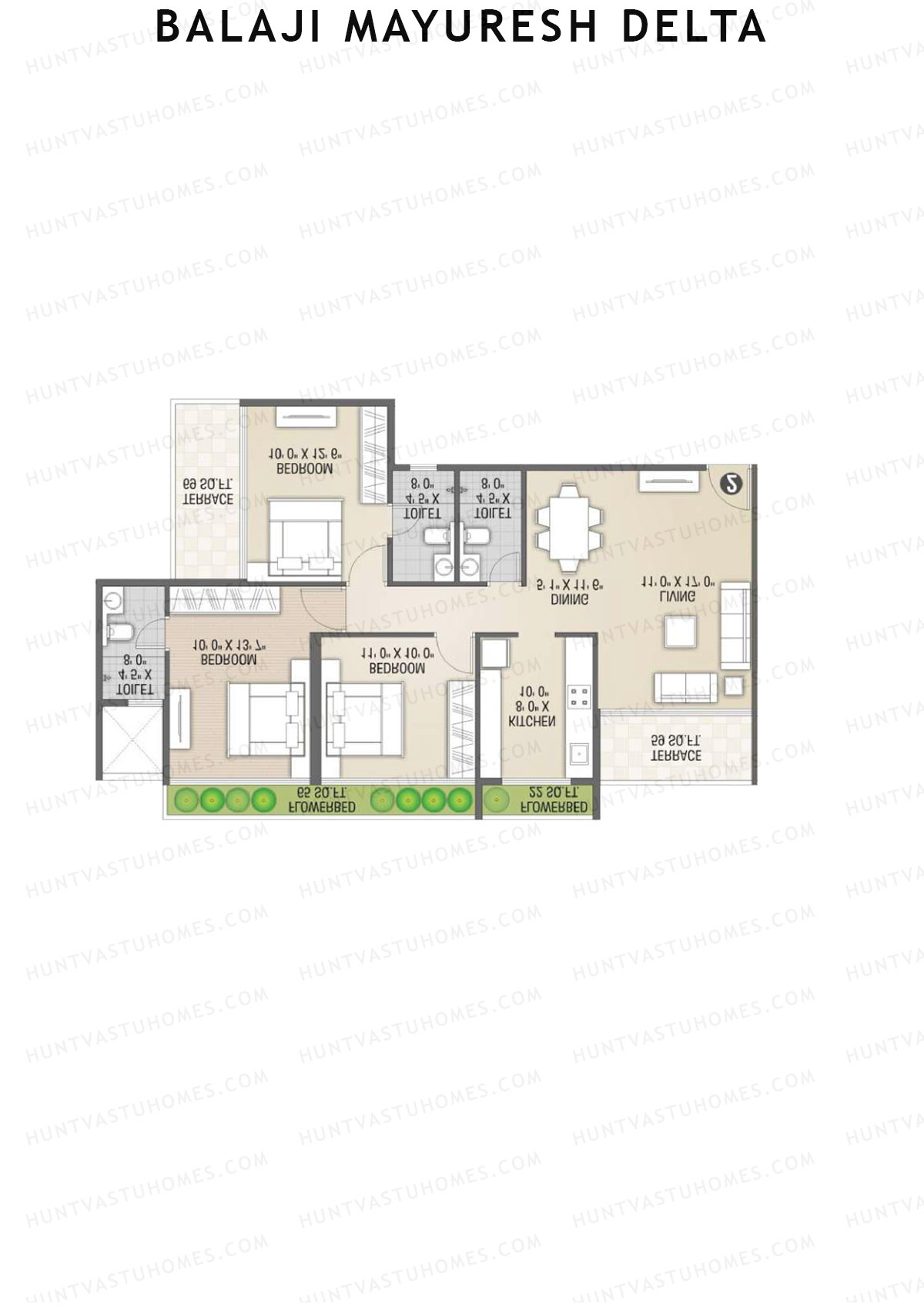 Balaji Mayuresh Delta Wing D Unit 2 Floor Plan