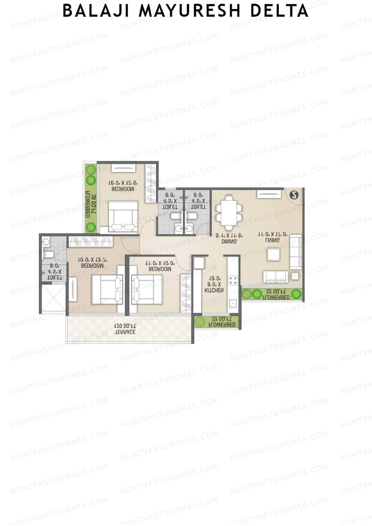 Balaji Mayuresh Delta Wing D Unit 2 Floor Plan