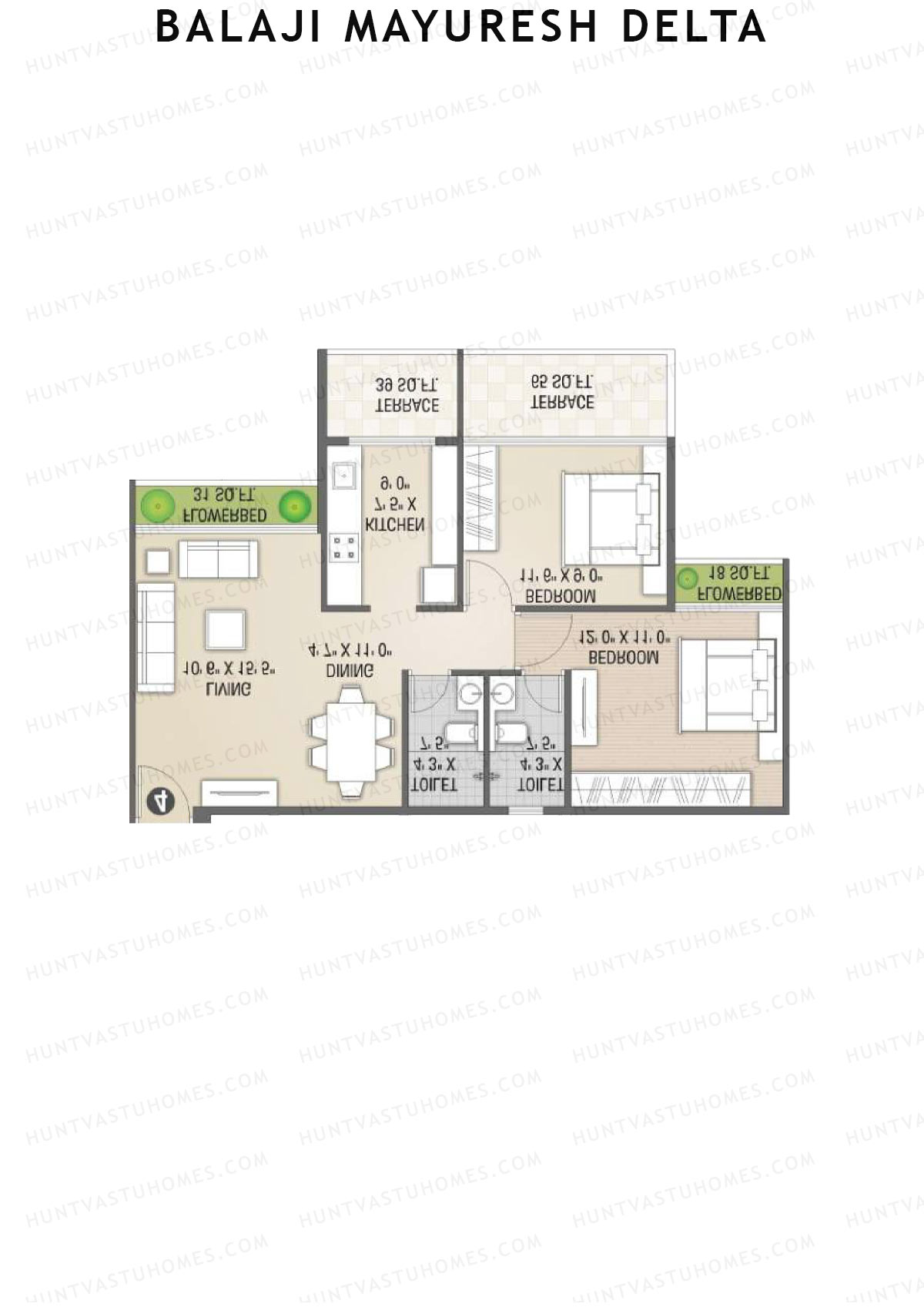 Balaji Mayuresh Delta Wing D Unit 3 Floor Plan