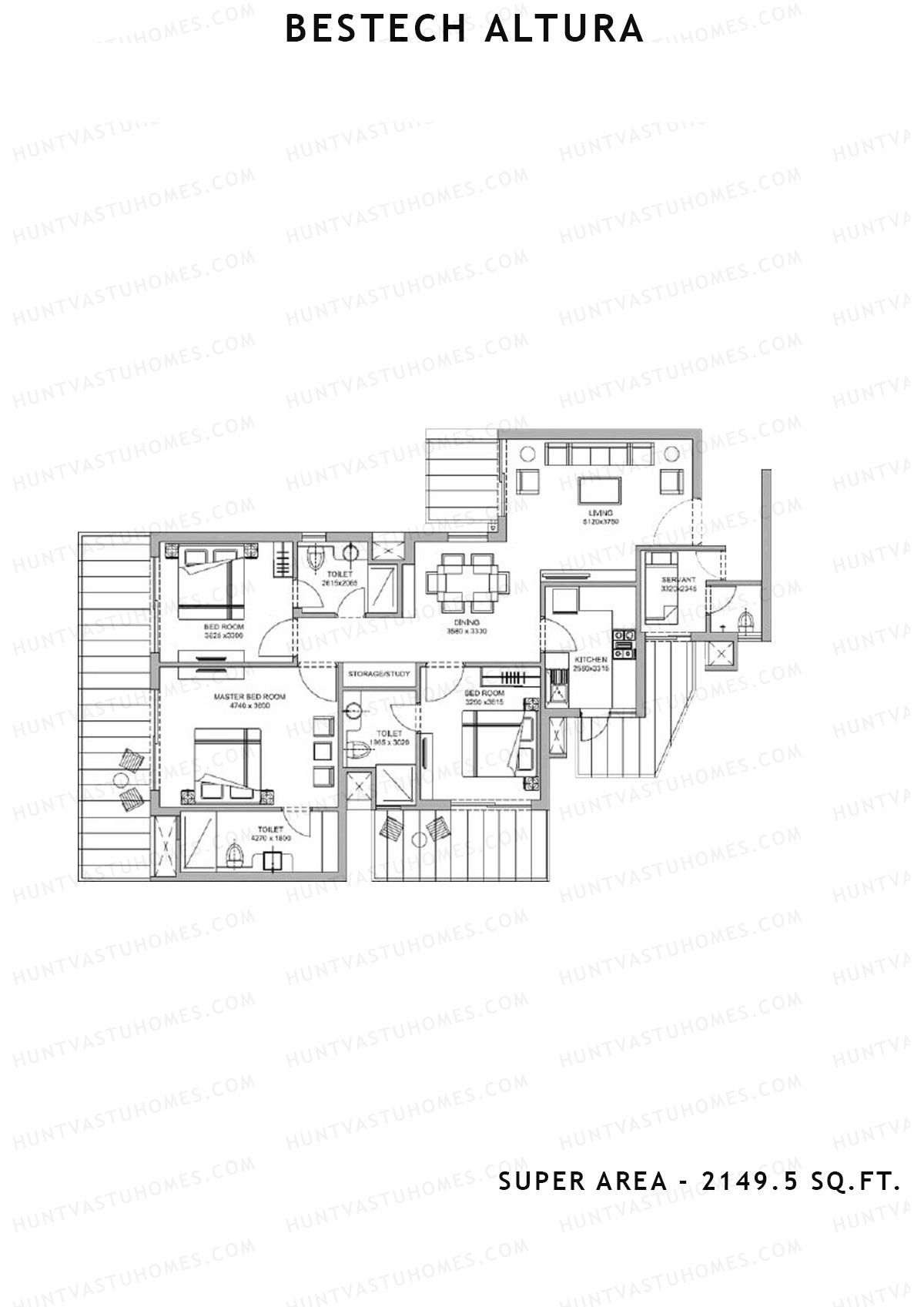 Bestech Altura Tower 2 Unit 2 Floor Plan